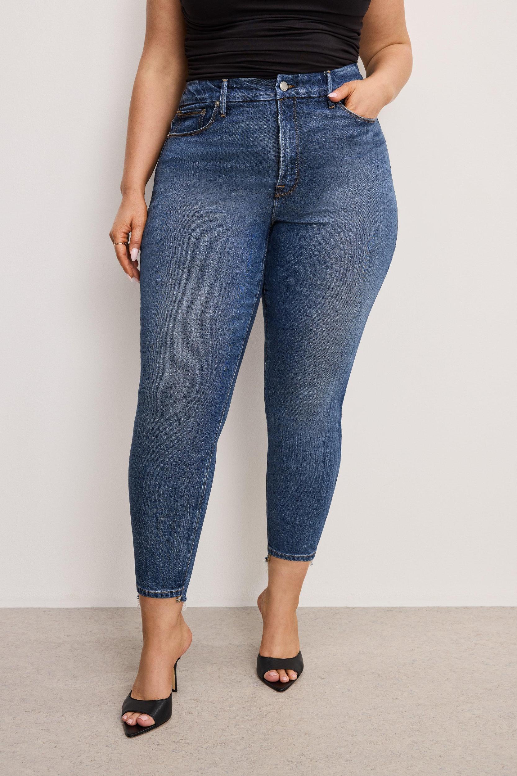 SOFT TECH GOOD WAIST SKINNY CROPPED JEANS | INDIGO839 Product Image