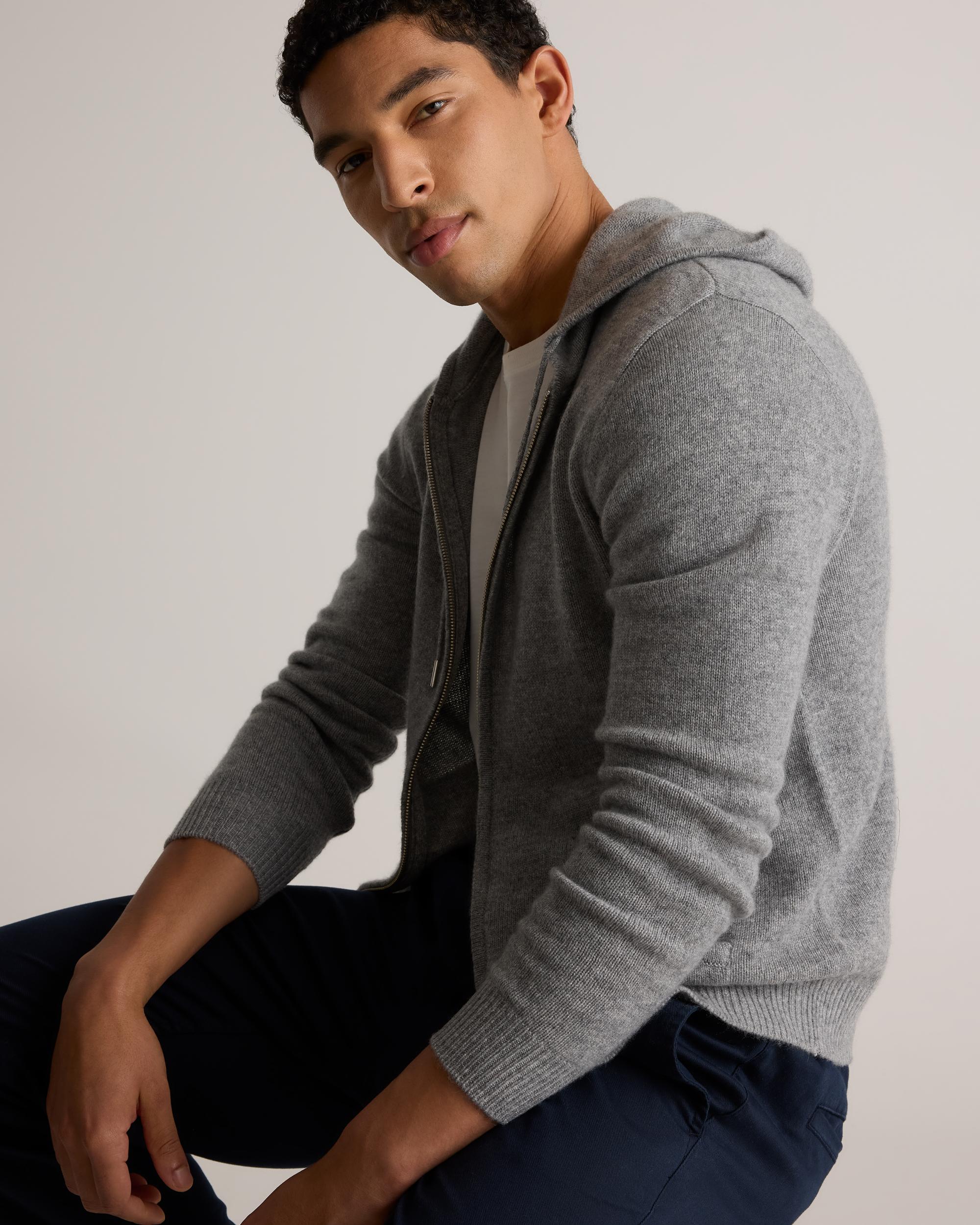 Quince | Men's Mongolian Cashmere Full-Zip Hoodie Product Image