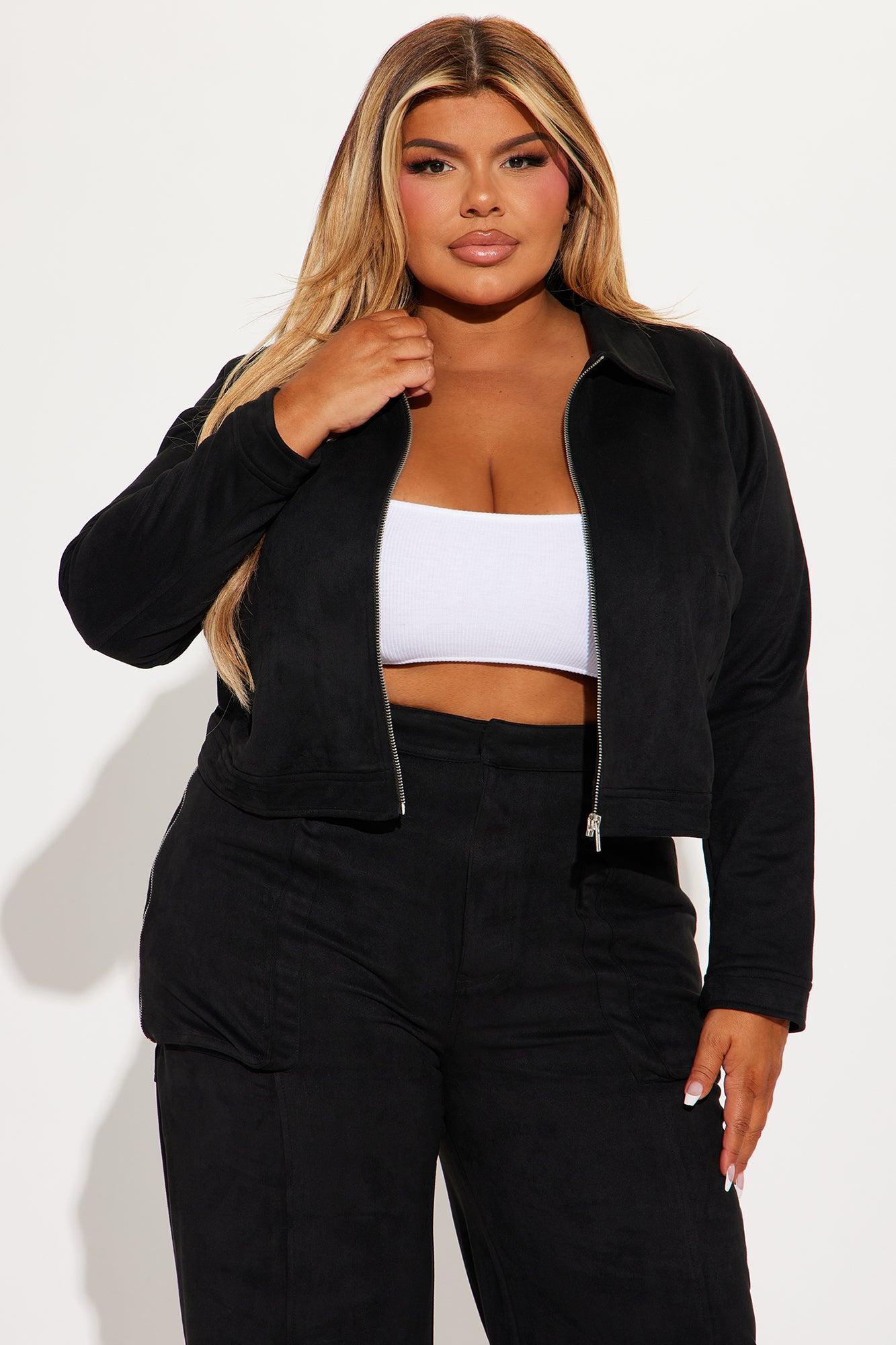 Farah Faux Suede Pant Set - Black Product Image