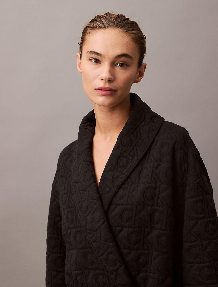 Terry Lounge Quilted Jacquard Robe Product Image