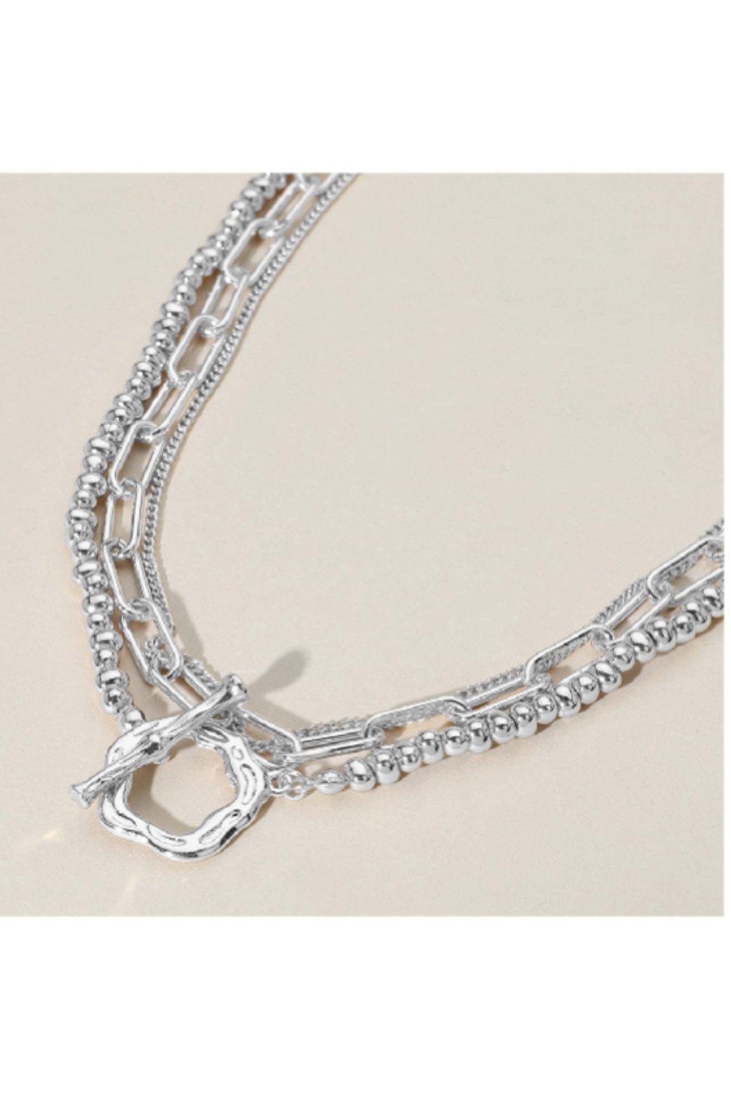2PCS - Metal Chain Toggle Closure Necklaces Product Image