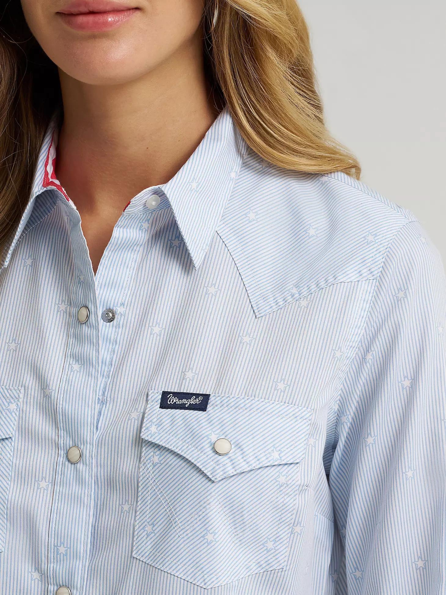 Women's Wrangler Olivia Western Slim Snap Shirt | Women's TOPS | Wrangler® Product Image