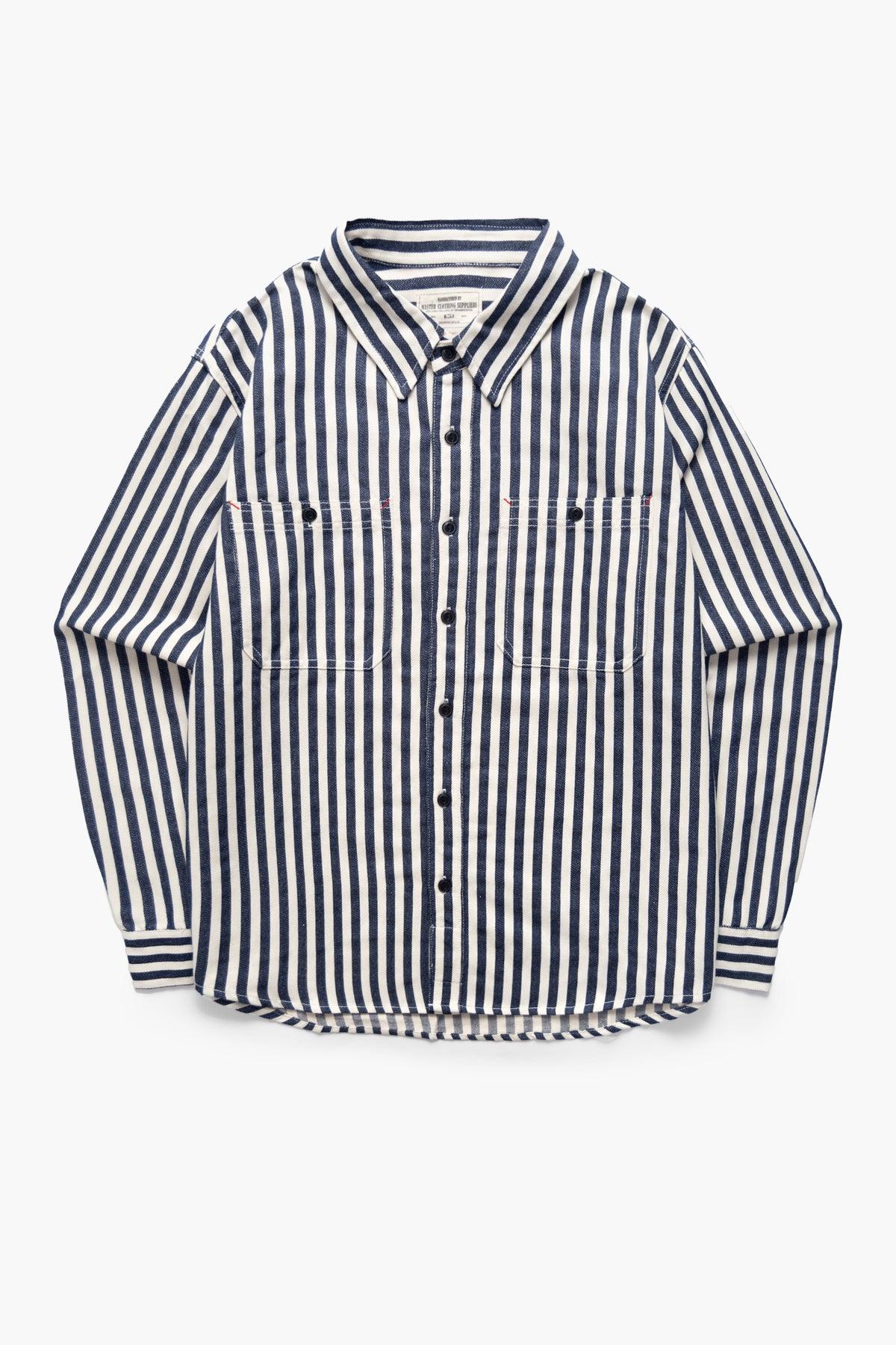 Okonkwo MFG - Stripe Shirt - Blue Stripe Product Image