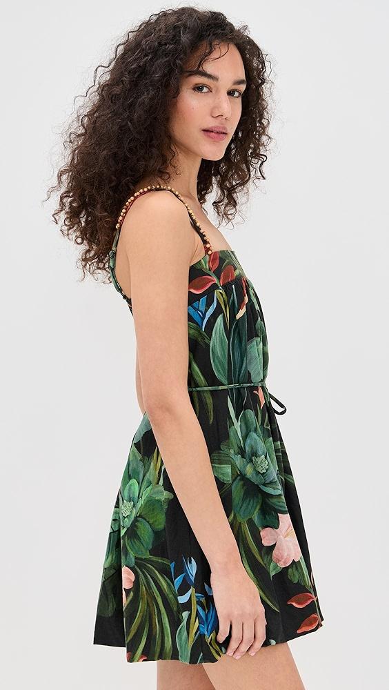FARM Rio Midnight Macaw Fiesta Black Sleeveless Mini Dress | Shopbop Product Image