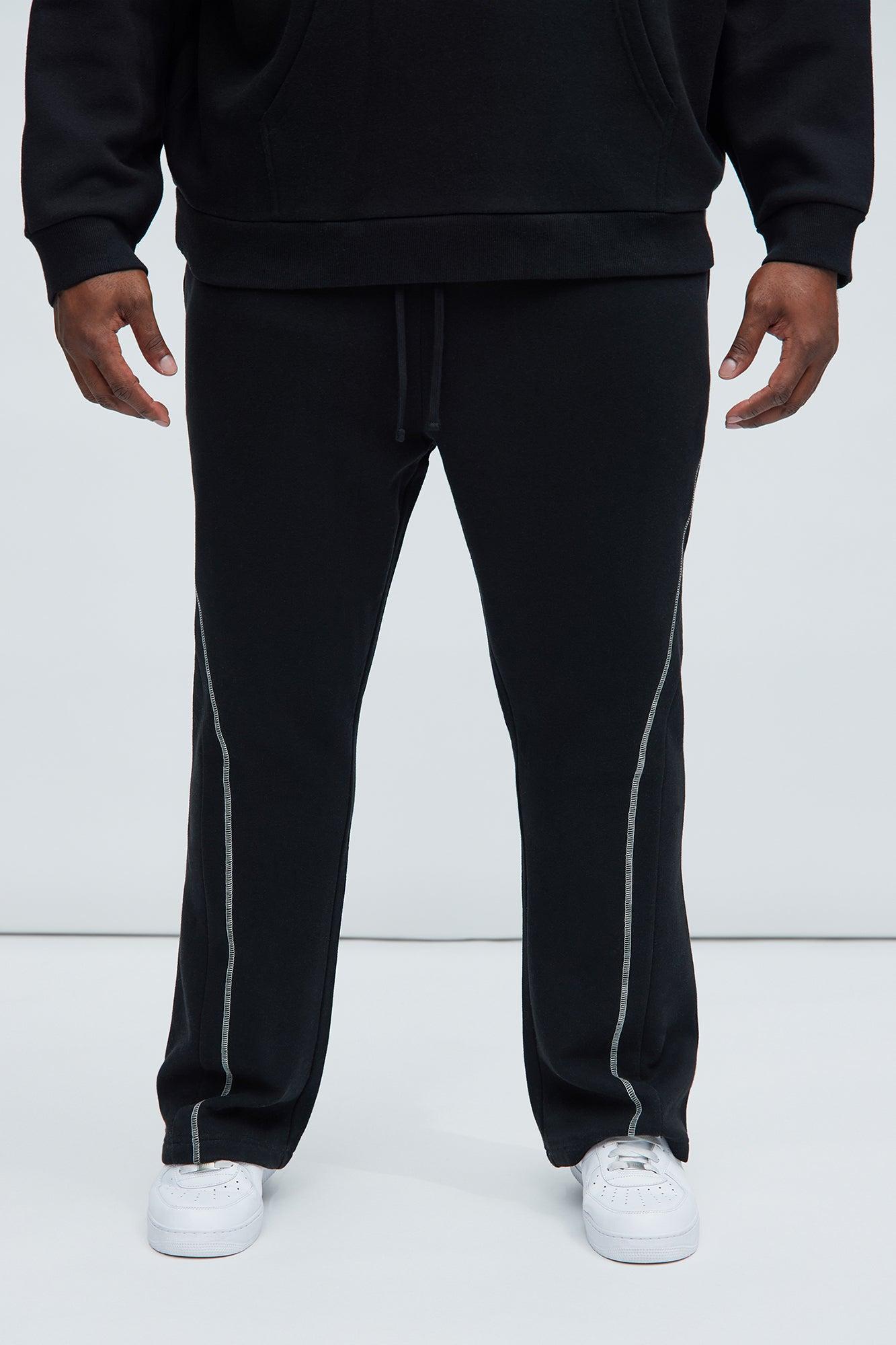Tyson Trust Me Skinny Flare Contrast Sweatpants - Black Product Image