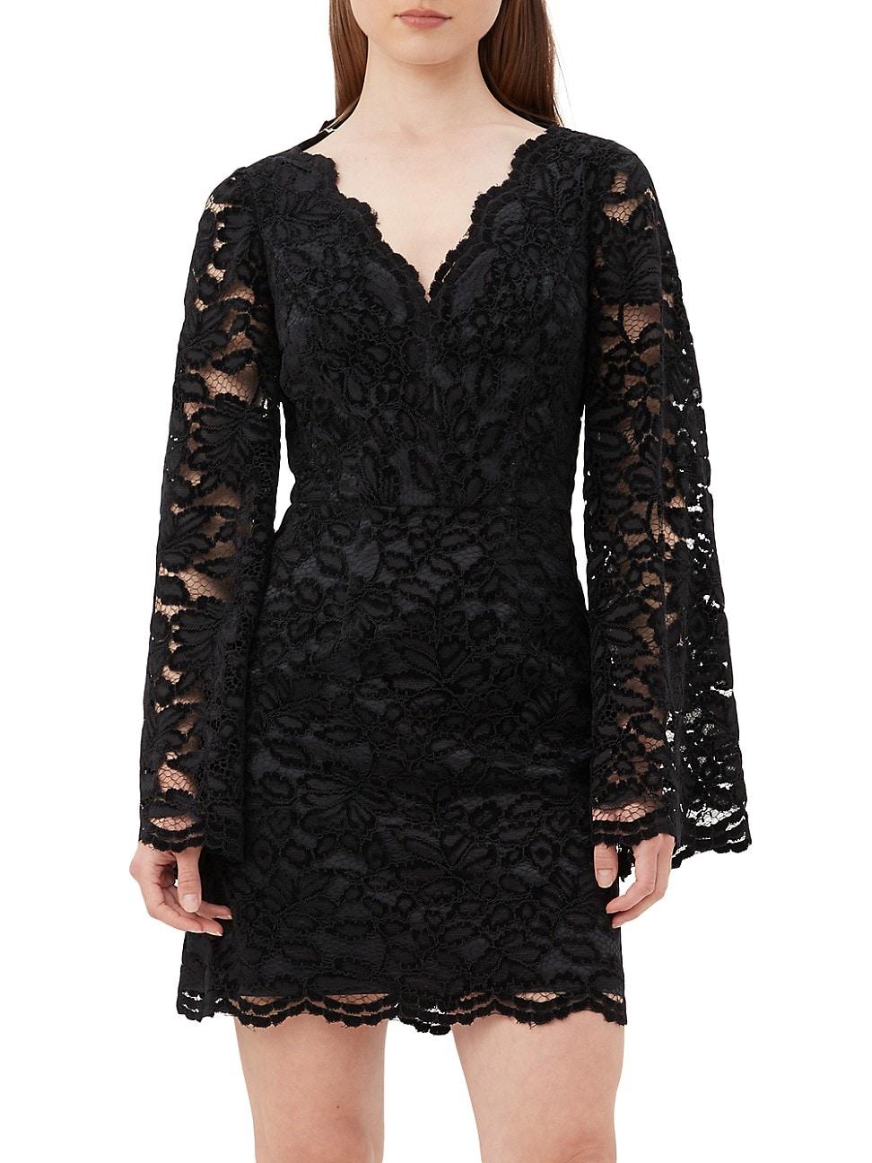 Womens Jinnie Lace Overlay Mini-Dress Size 0 Product Image