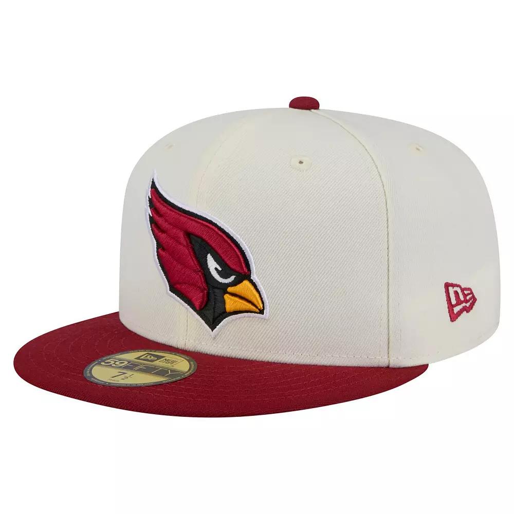 Men's New Era  White/Cardinal Arizona Cardinals Main 59FIFTY Fitted Hat, Size: 7 7/8 Product Image