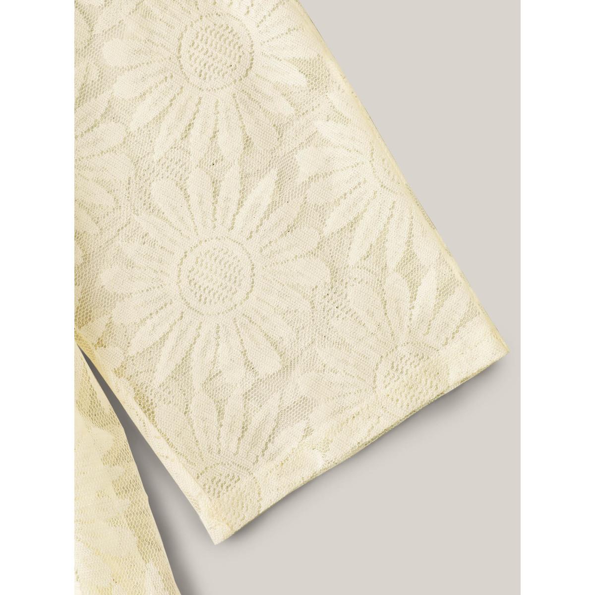 Plus Size Woven Tied Two-Piece Sheer Midi Dress Apricot Women Drawstring V-neck Half Sleeve Curvy BloomChic 18-20/2X Product Image