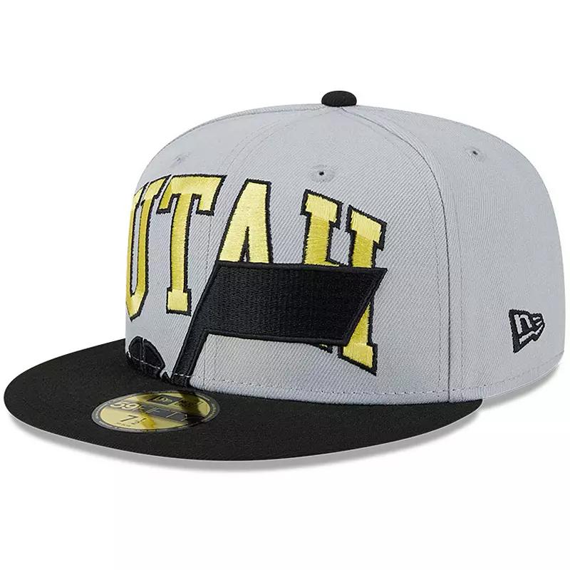 Mens New Era Gray/Black Utah Jazz Tip-Off Two-Tone 59FIFTY Fitted Hat Product Image