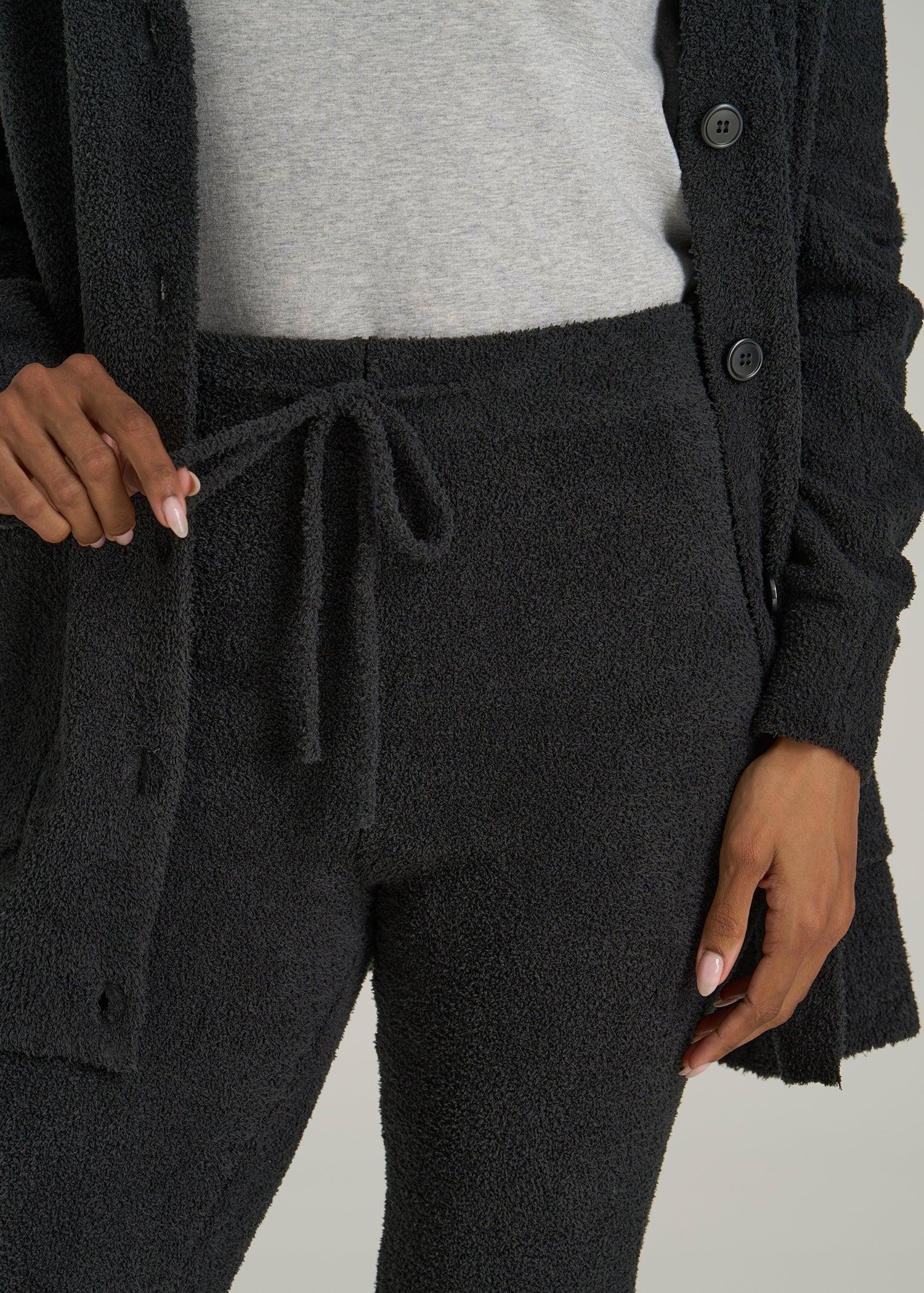 Chenille Leggings for Tall Women in Black Female Product Image