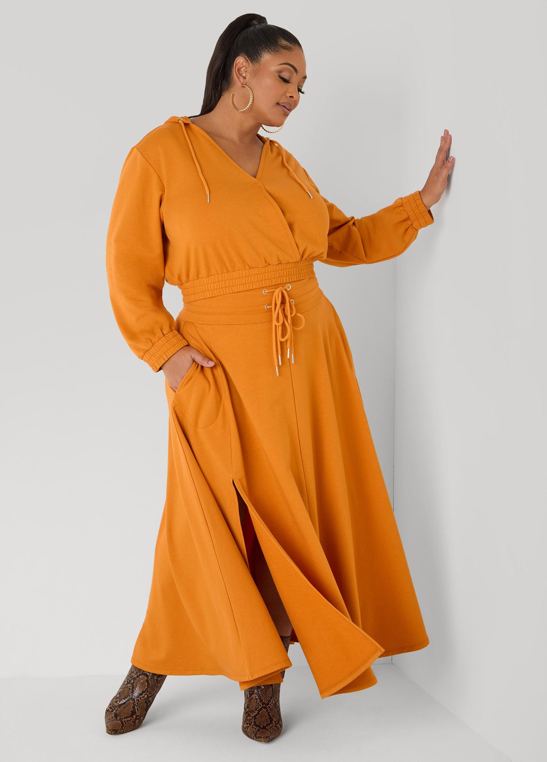 Cropped Faux Wrap Hoodie Product Image