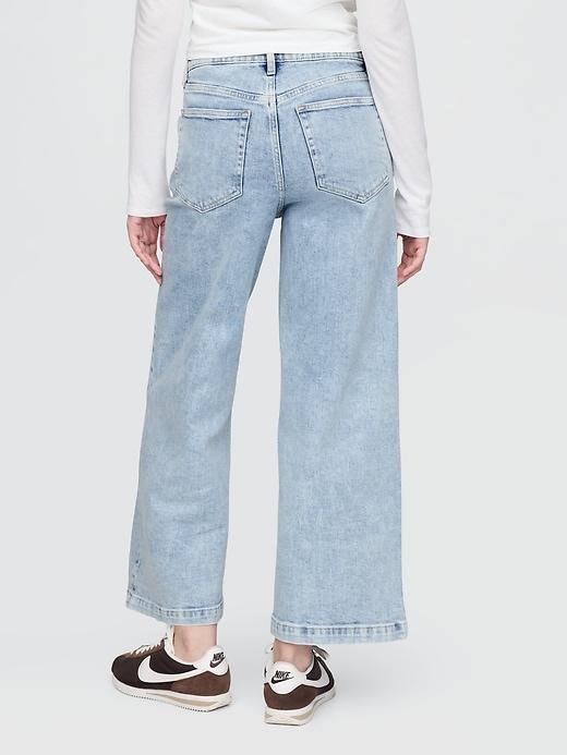 High Rise Stride Wide-Leg Ankle Jeans Product Image