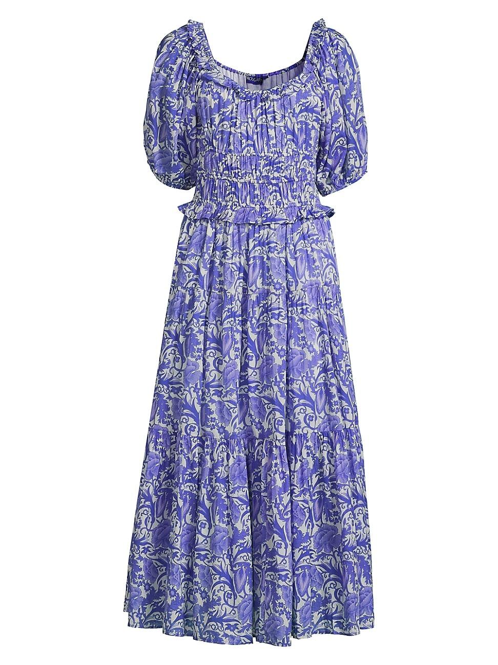 Womens Percy Floral Pleated Maxi Dress Product Image