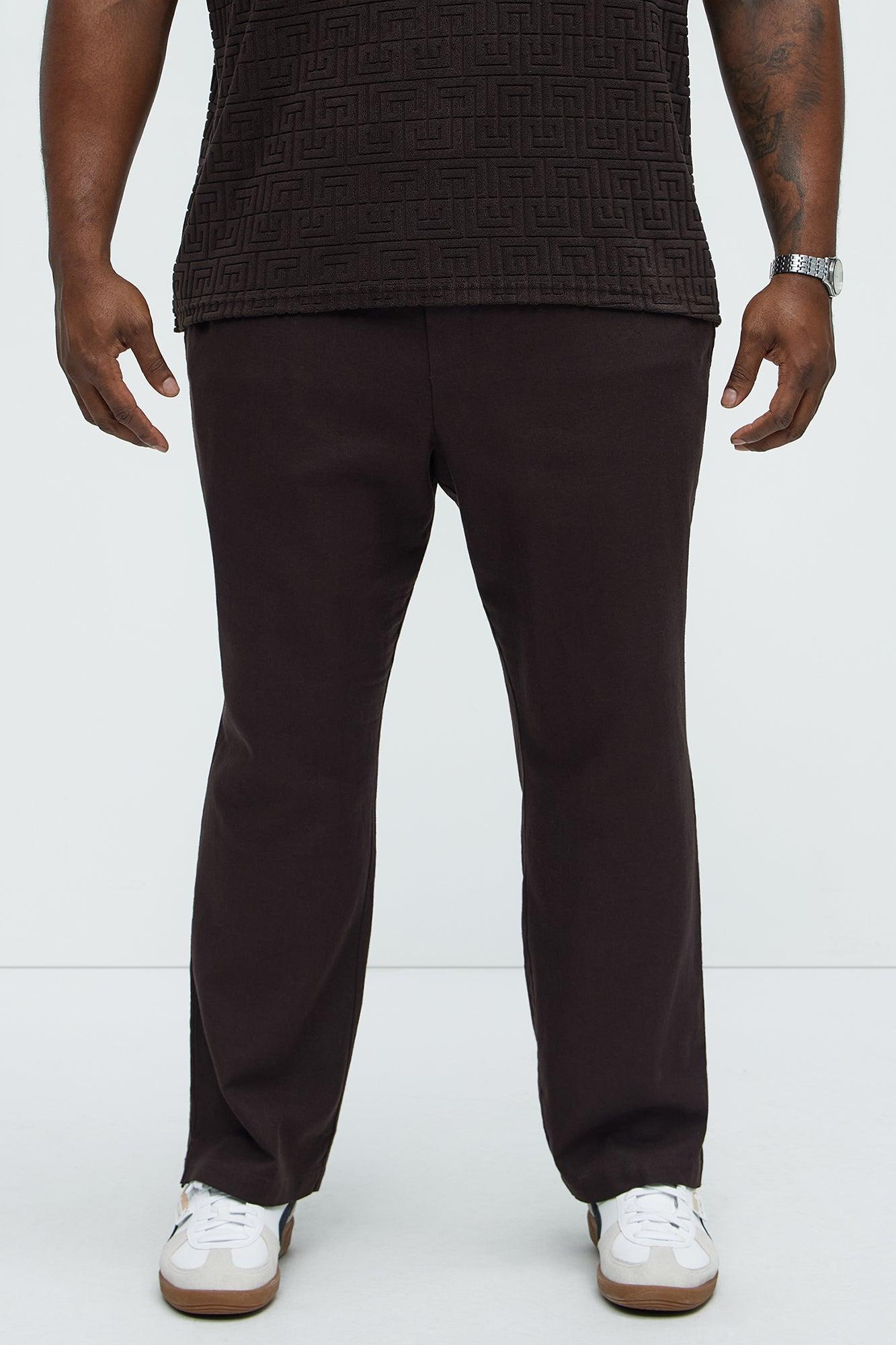 Bahamas Linen Slim Pull On Pants - Brown Product Image