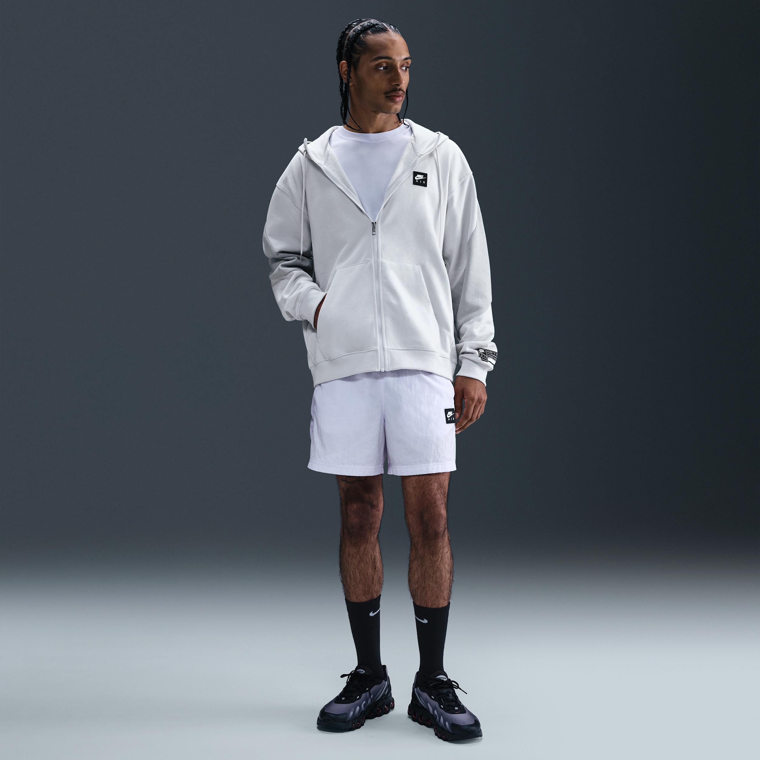 Nike Mens Nike Air Fleece Full Zip Hoodie BB - Mens Photon Dust/Light Smoke Grey Product Image