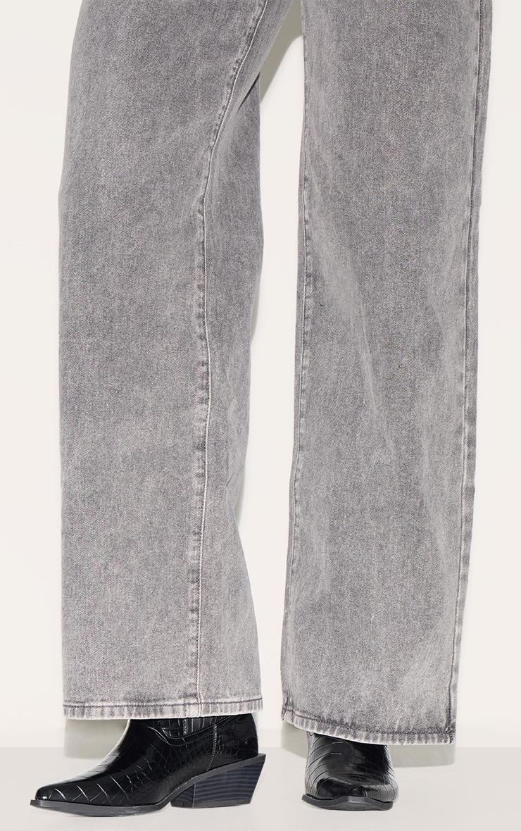 Black Croc PU Point Toe Low Block Heel Western Ankle Boots Product Image