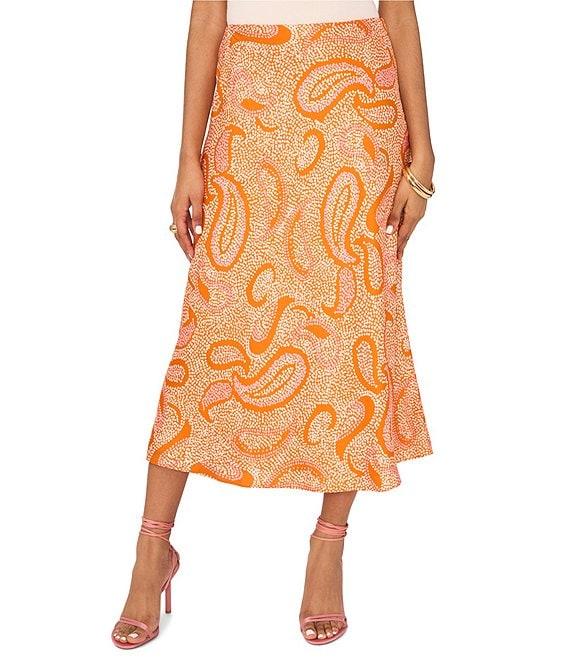 1. STATE Paisley Print Midi Skirt Product Image