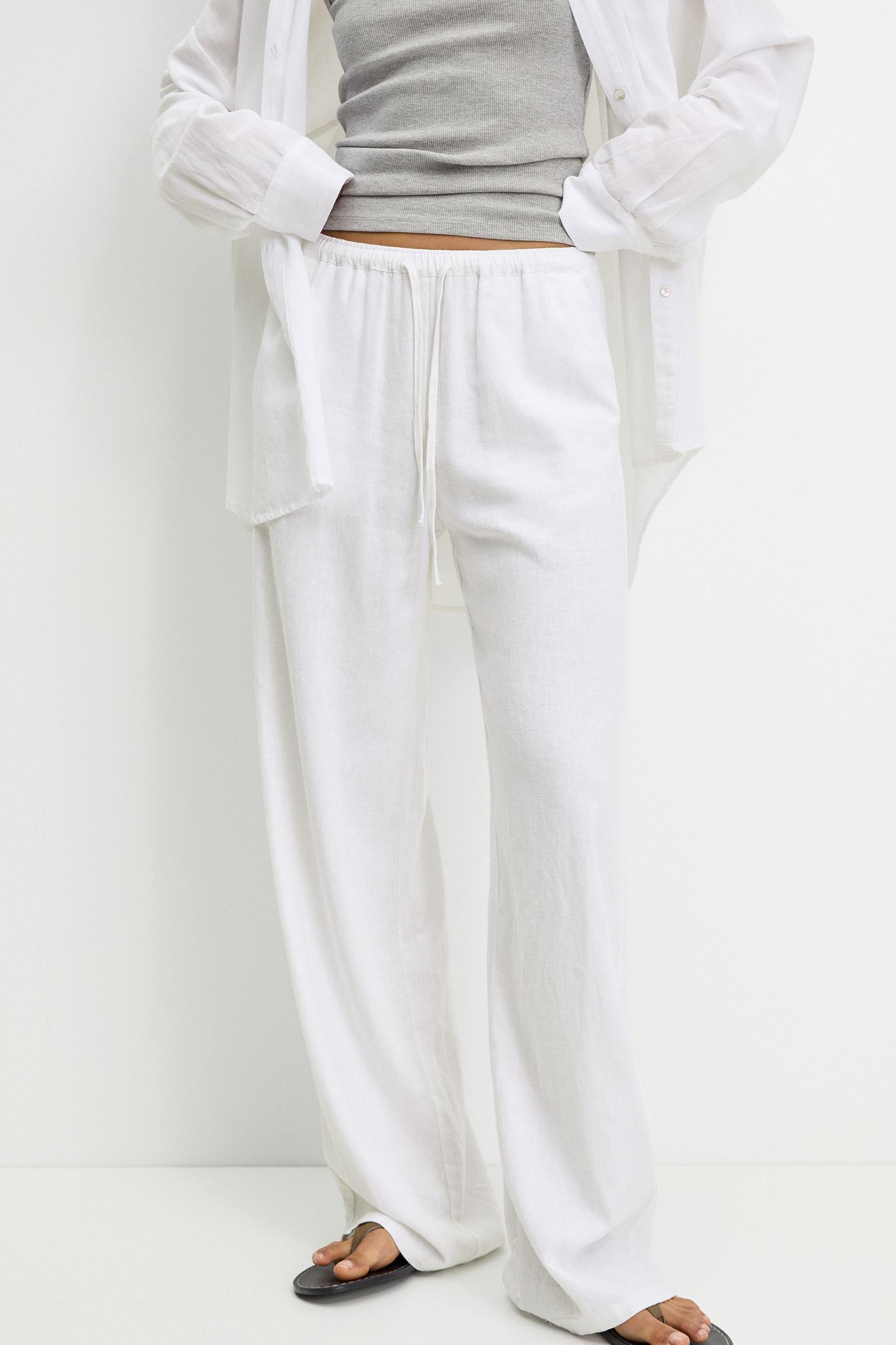 Linen blend sweatpants Product Image