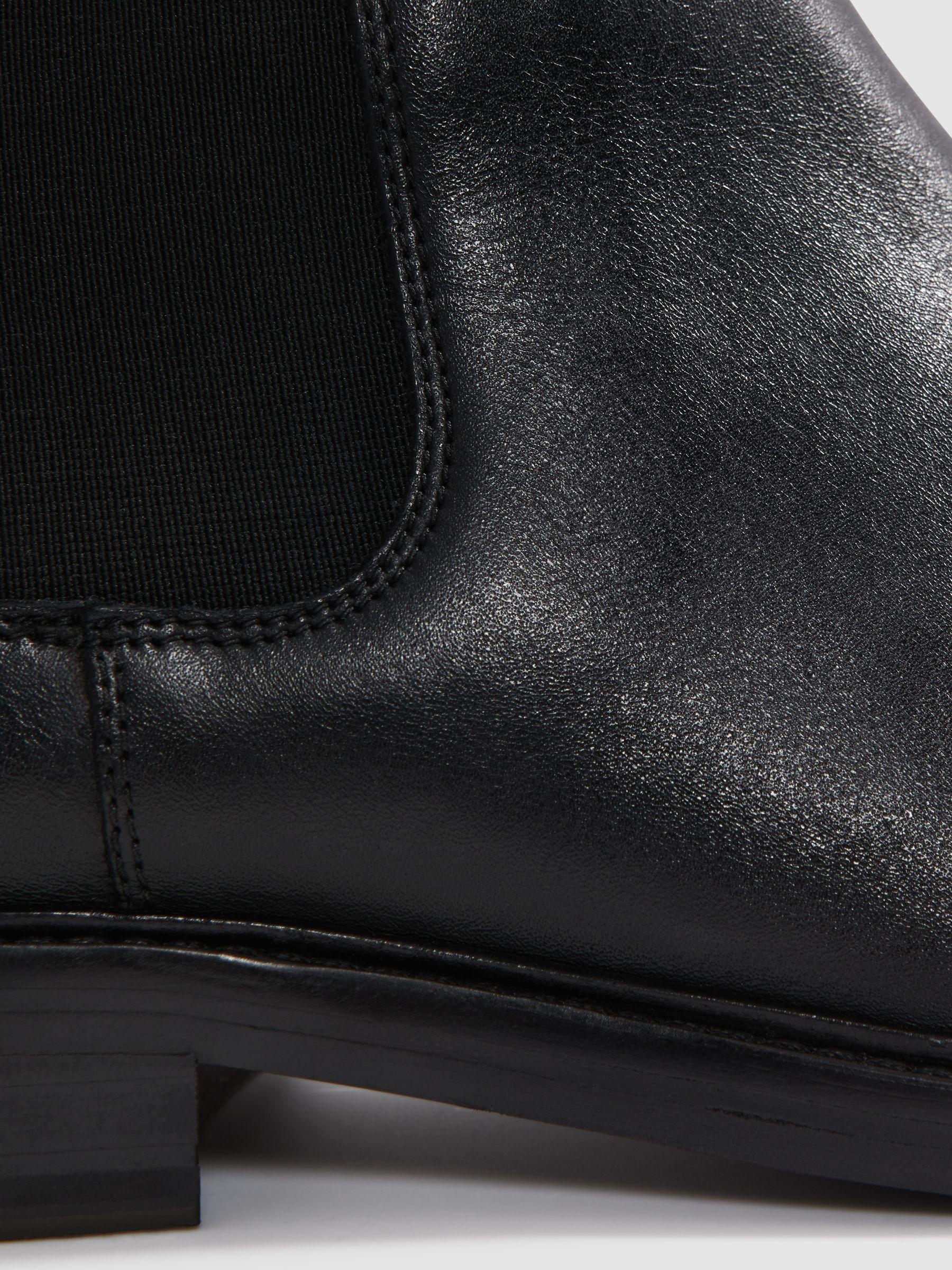 Leather Chelsea Boots in Black Product Image