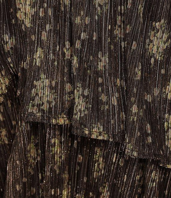 ASTR the Label Anora Floral Print V Neck Long Sleeve Tiered Maxi Dress Product Image