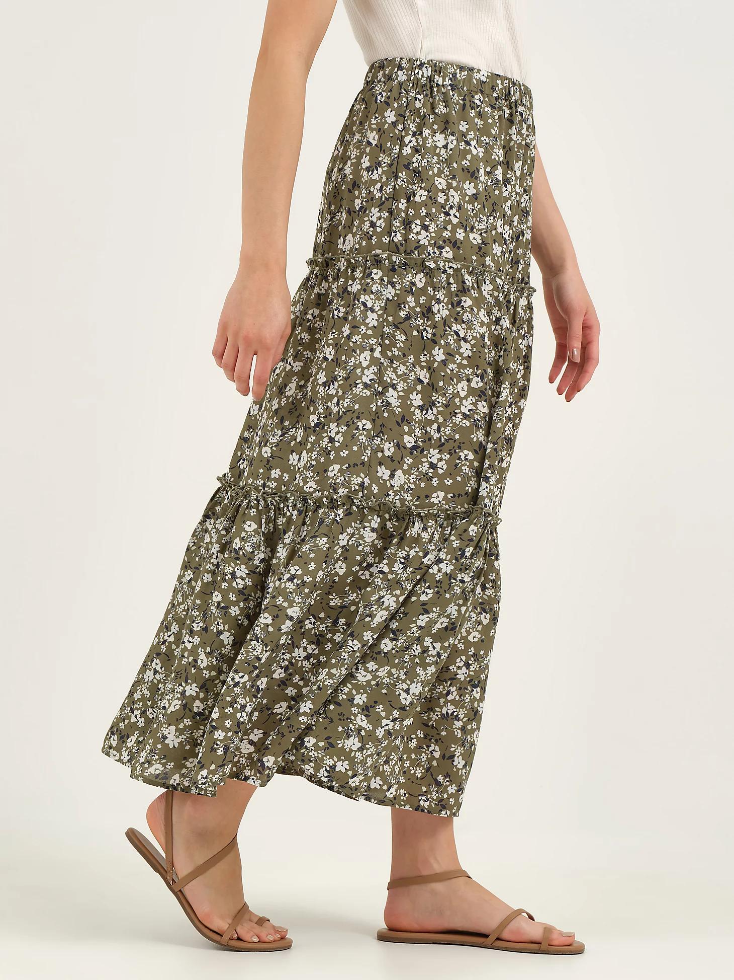 Women's Long Tiered Floral Skirt | Women's Skirts & Dresses | Lee® Product Image
