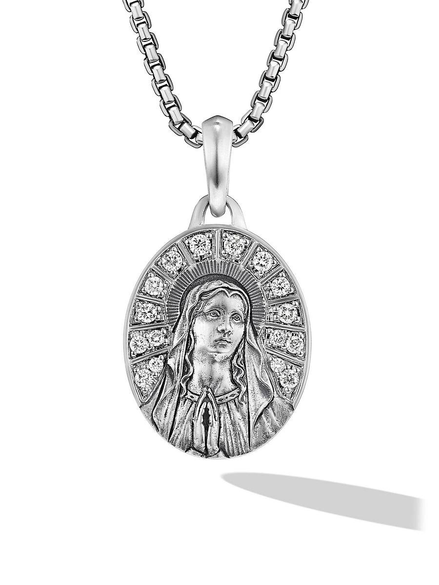 Mens Mary Amulet in Sterling Silver Product Image