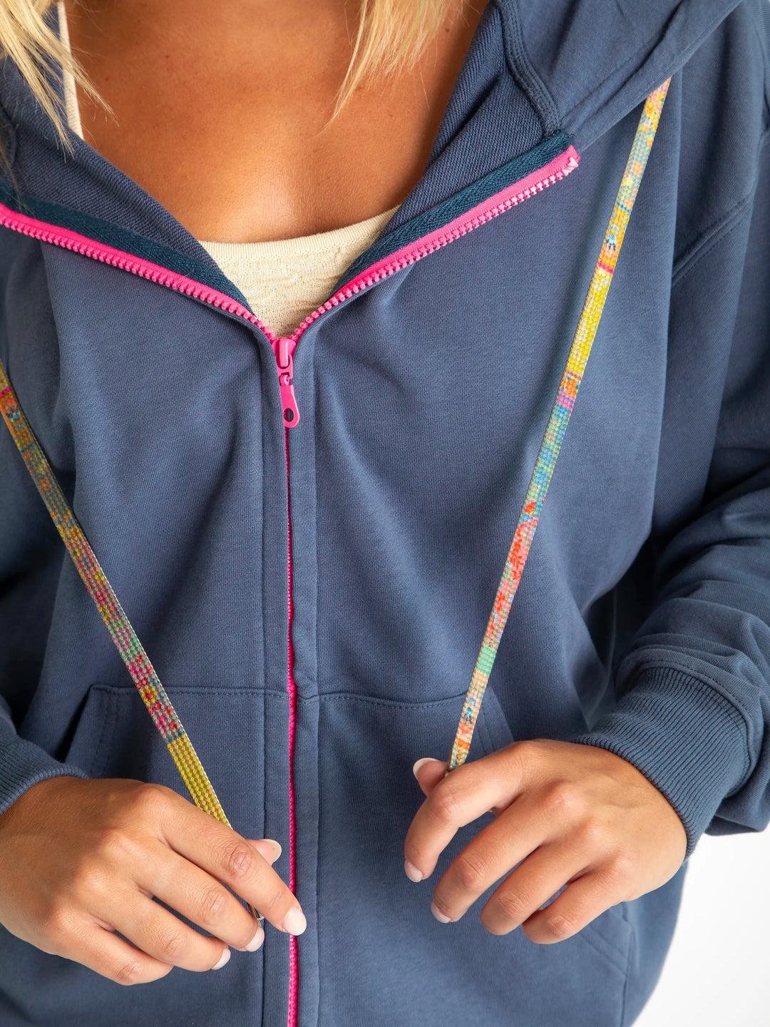 Applique Zip-Up Hoodie Product Image