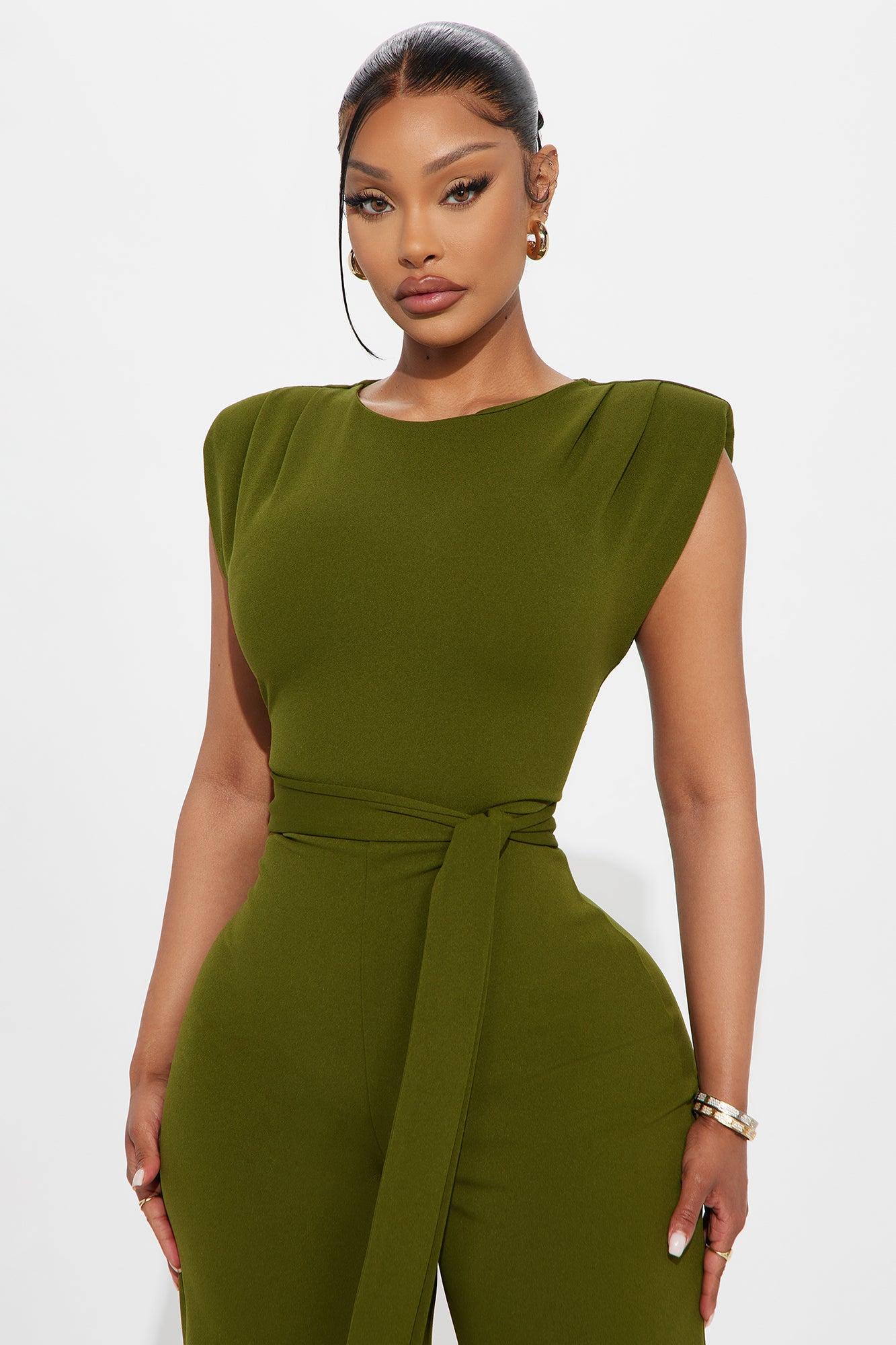 On Point Jumpsuit - Olive Product Image