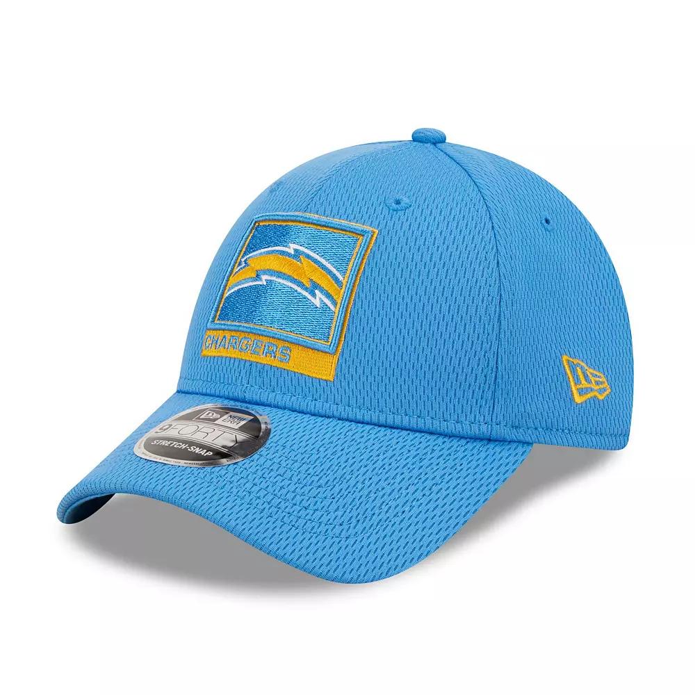 Men's New Era Powder Blue Los Angeles Chargers Framed AF 9FORTY Snapback Hat, Light Product Image