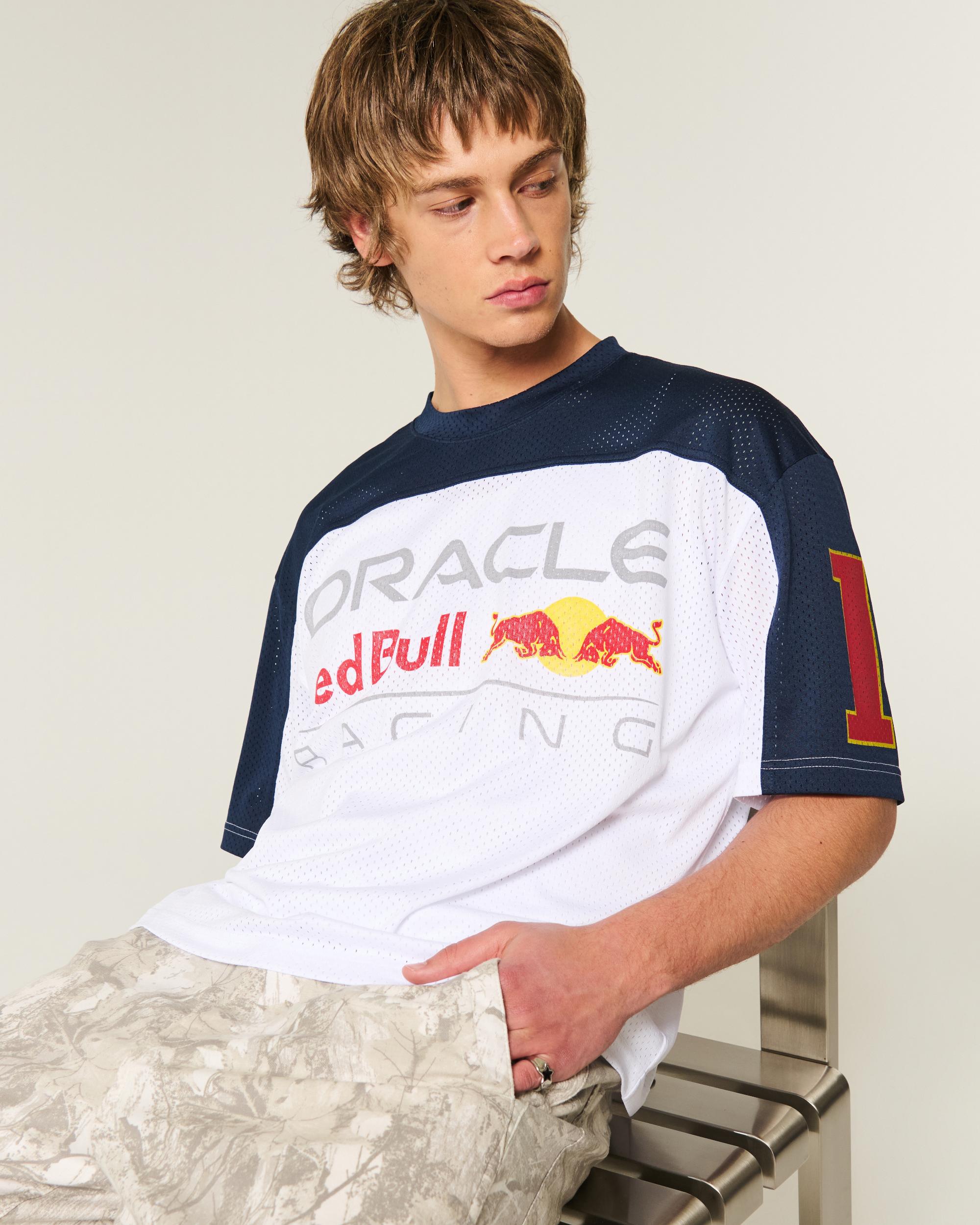 Boxy Crop Oracle Red Bull Graphic Jersey Product Image