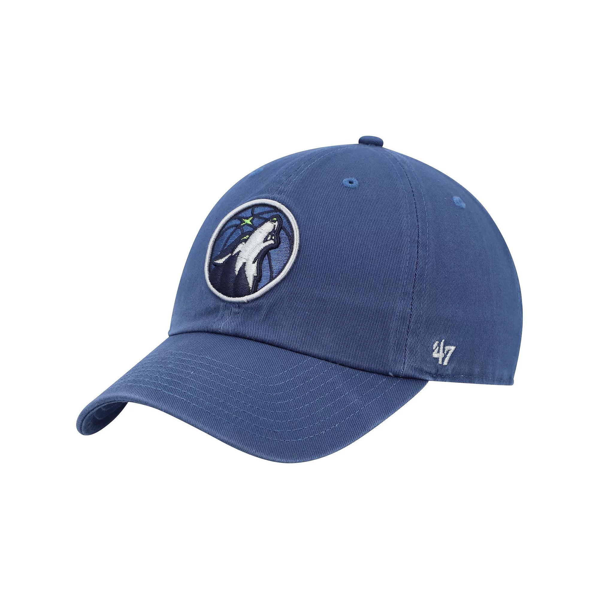 Men's '47 Navy Minnesota Timberwolves Team Clean Up Adjustable Hat, Blue Product Image