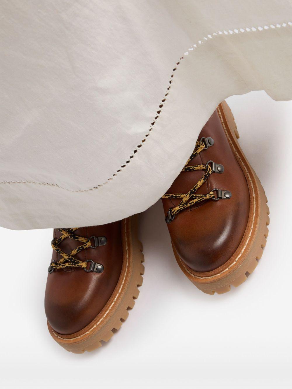 laced leather ankle boots Product Image