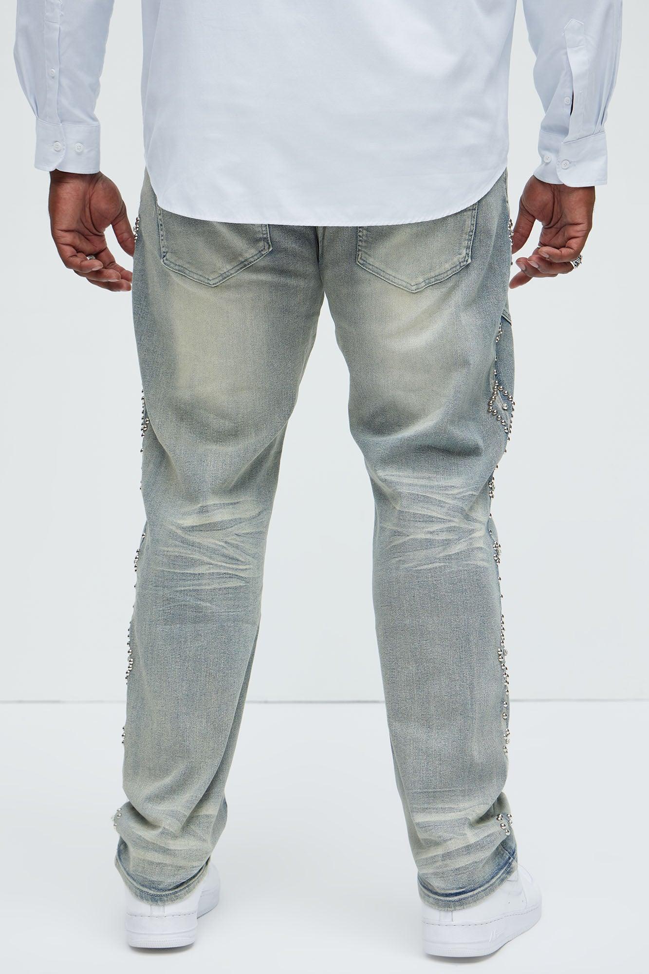Be Along The Sides Straight Jeans - Light Wash Product Image
