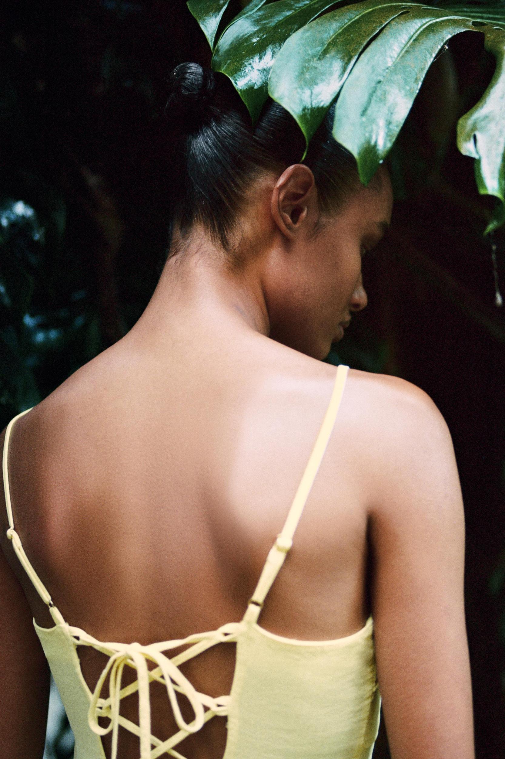 RAMIE MIDI DRESS WITH RUFFLE Product Image