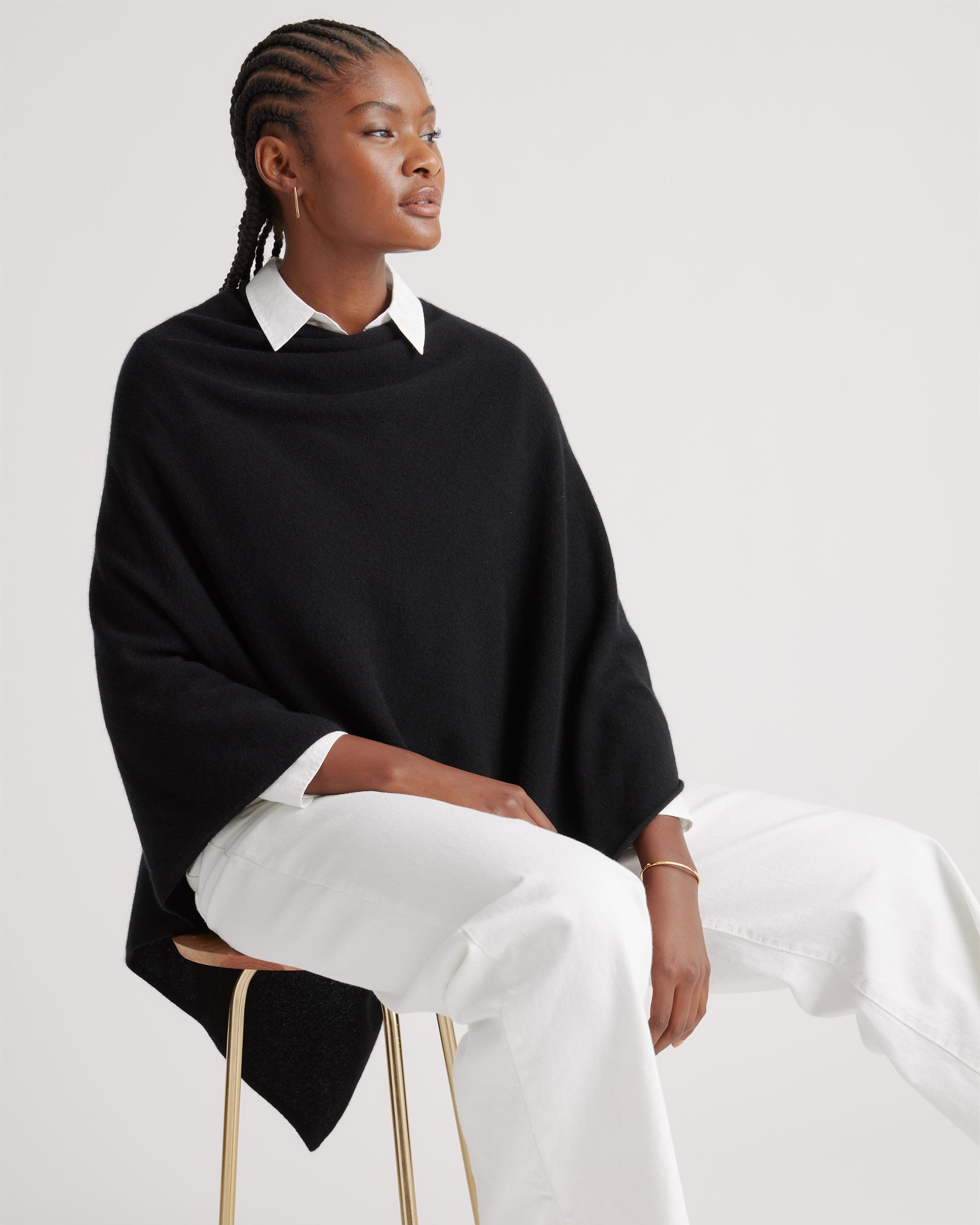 Quince | Women's Mongolian Cashmere Poncho Product Image