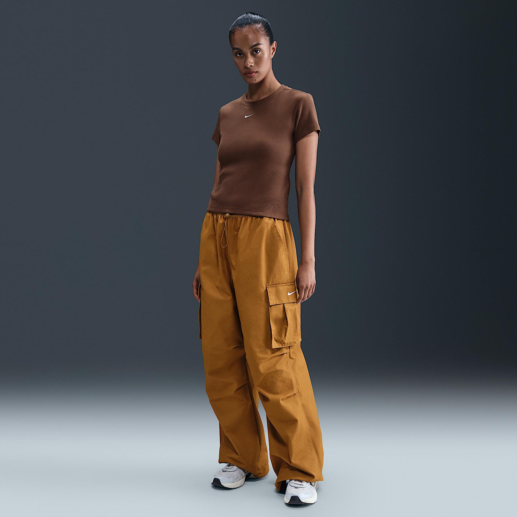 Womens Nike Sportswear Tight Ribbed Short-Sleeve T-Shirt | HV4994-265 Product Image