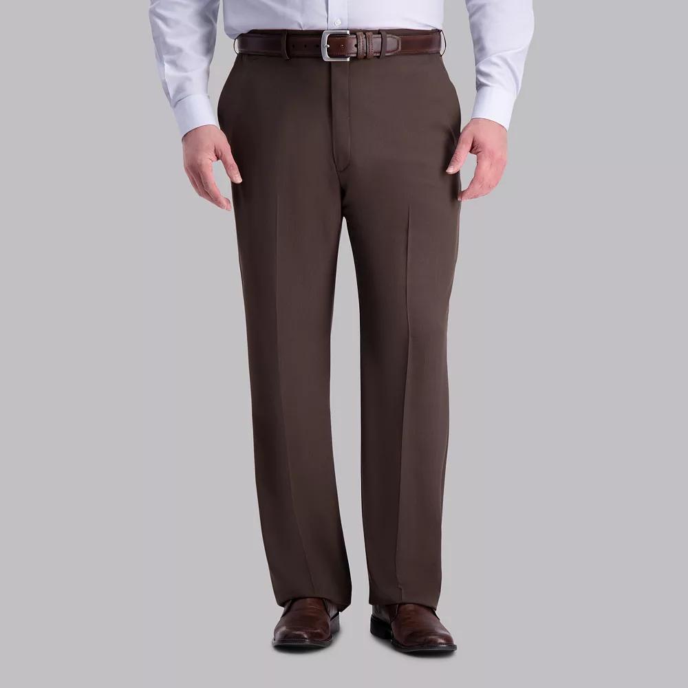 Big & Tall Haggar® Premium Comfort Expandable-Waist Classic-Fit Stretch Flat-Front Dress Pants, Men's,  Product Image