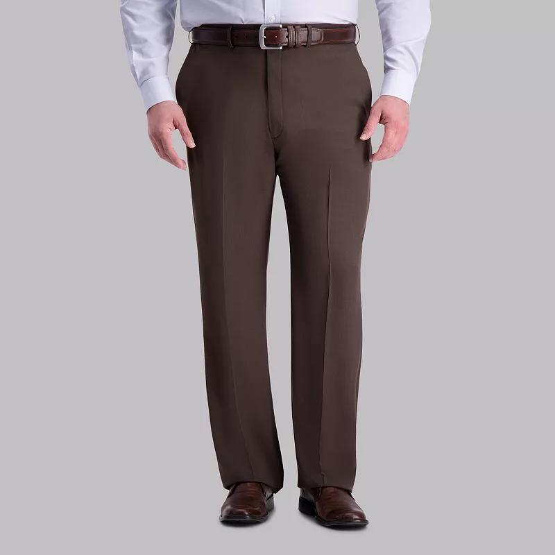 Big & Tall Haggar® Premium Comfort Expandable-Waist Classic-Fit Stretch Flat-Front Dress Pants, Men's,  Product Image