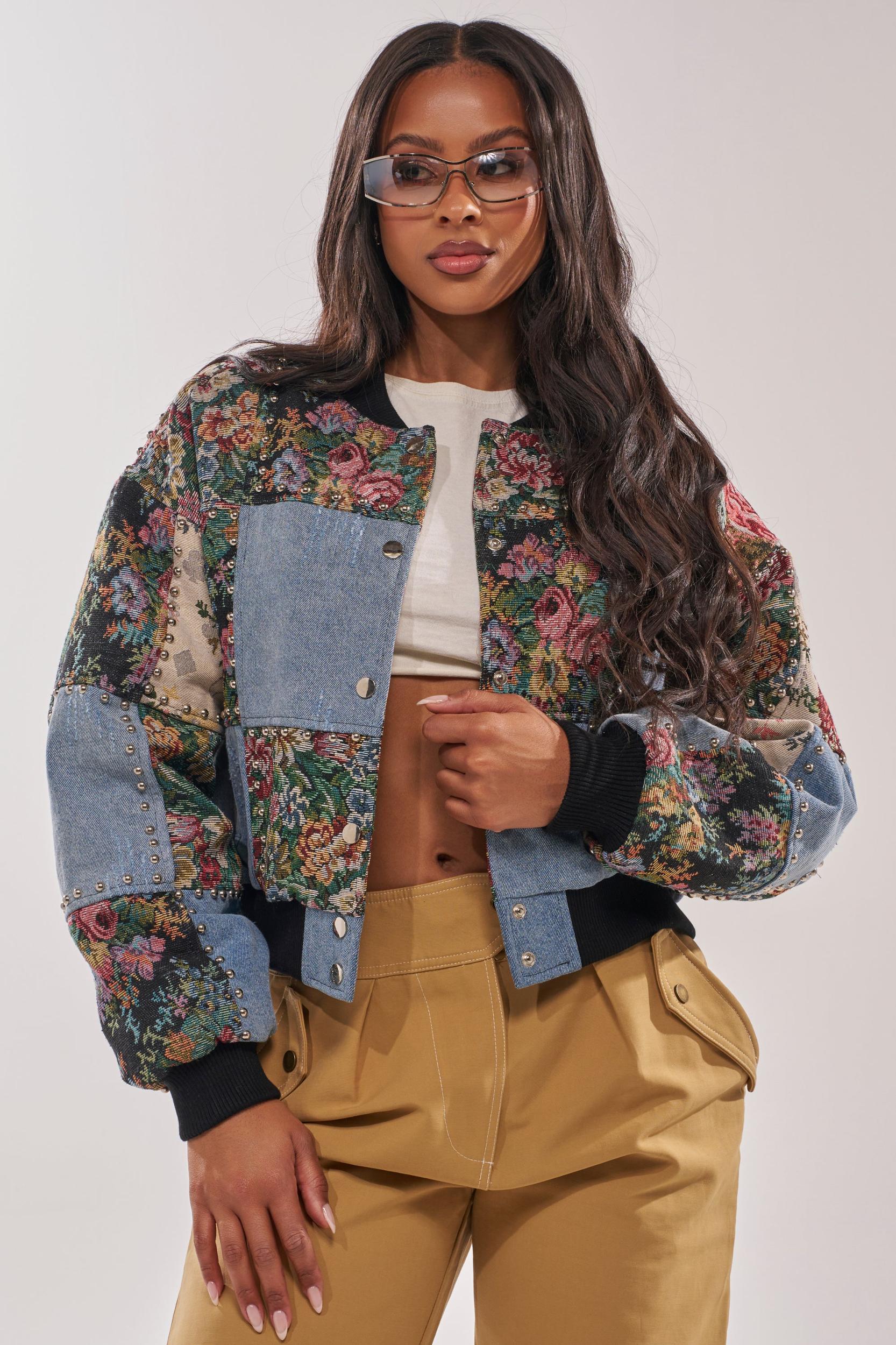 SWEET TALKER PATCHWORK BOMBER Product Image