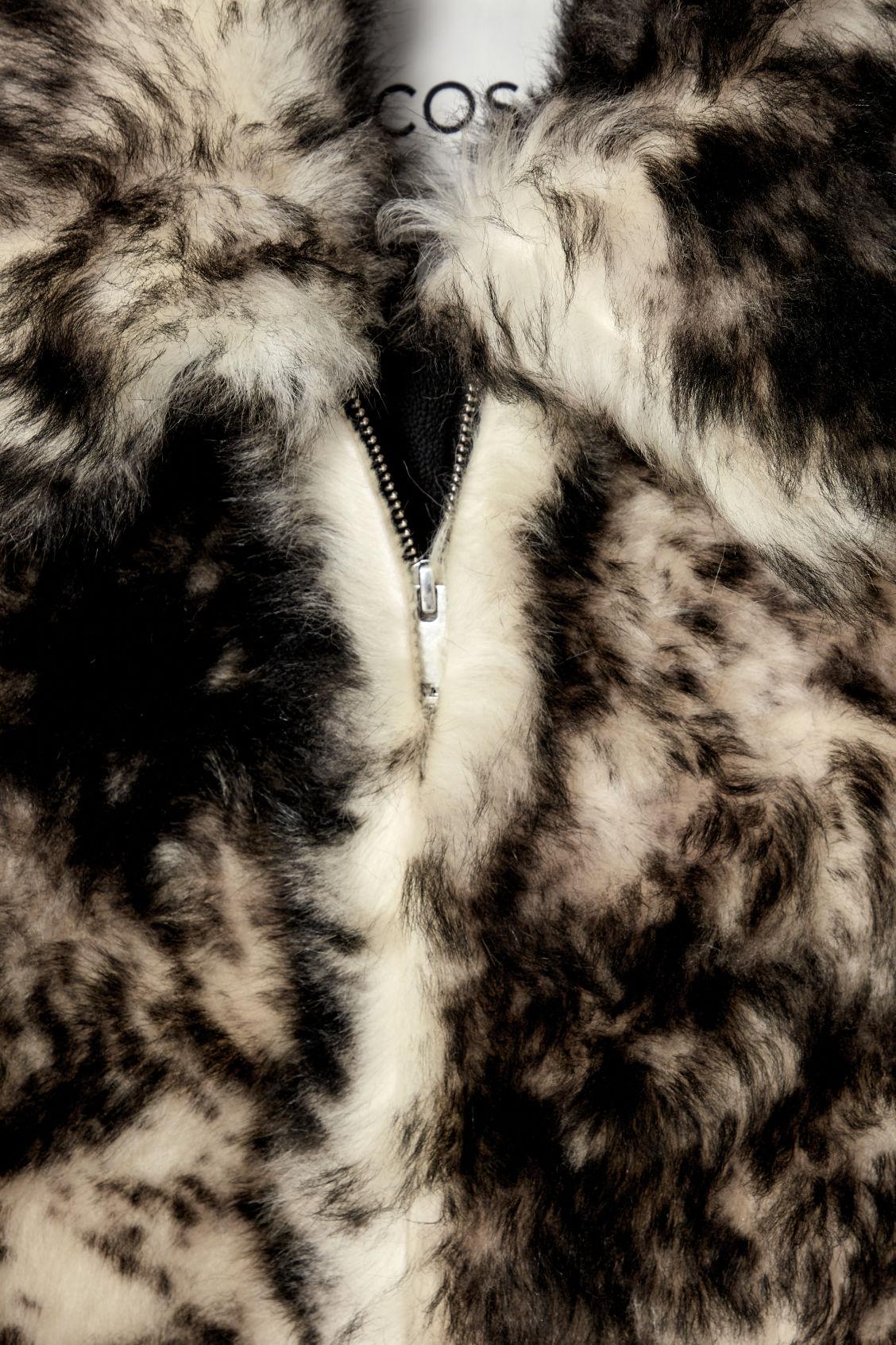 LEOPARD-EFFECT SHEARLING JACKET Product Image