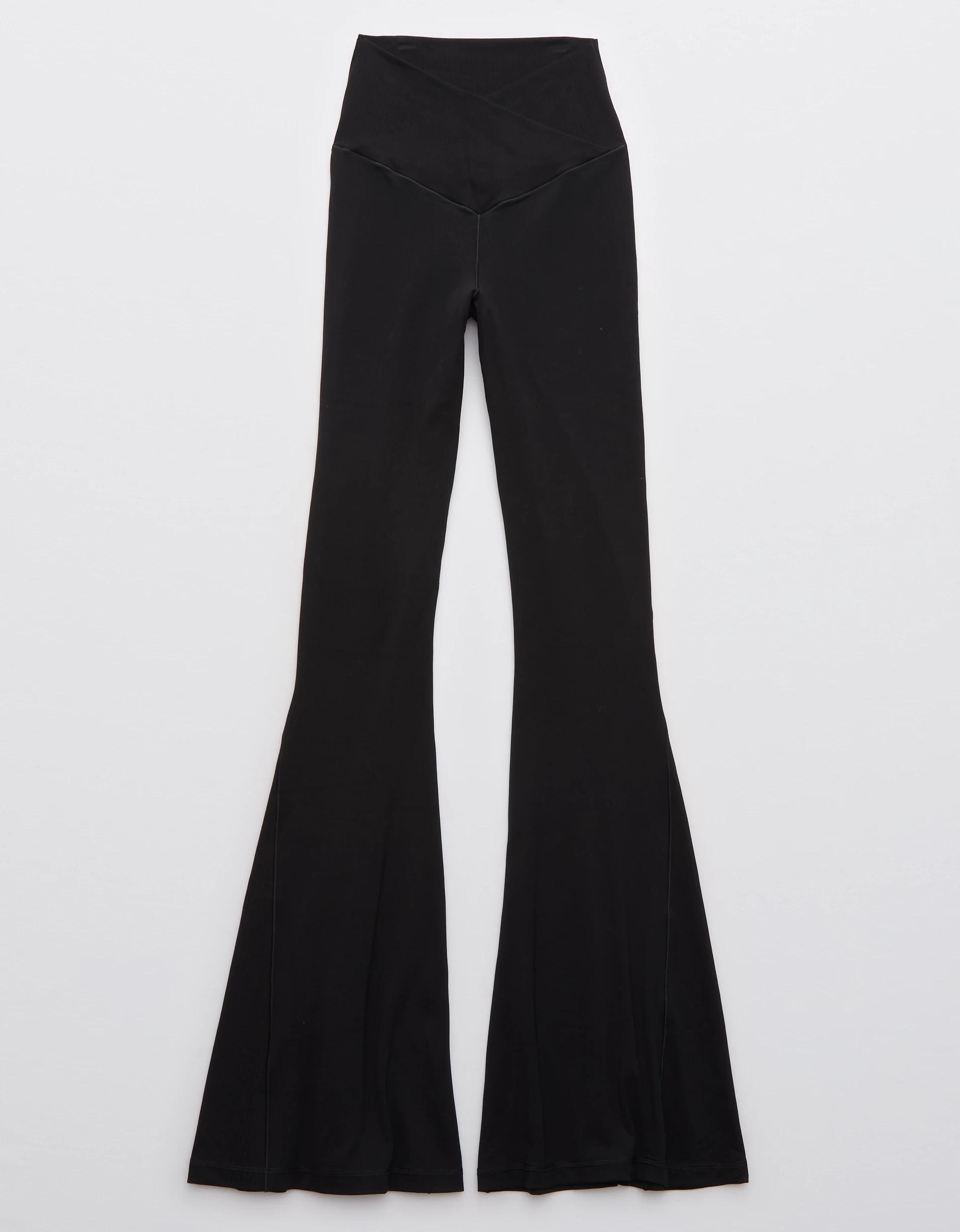 OFFLINE By Aerie Real Me High Waisted Crossover Rib Super Flare Legging Product Image