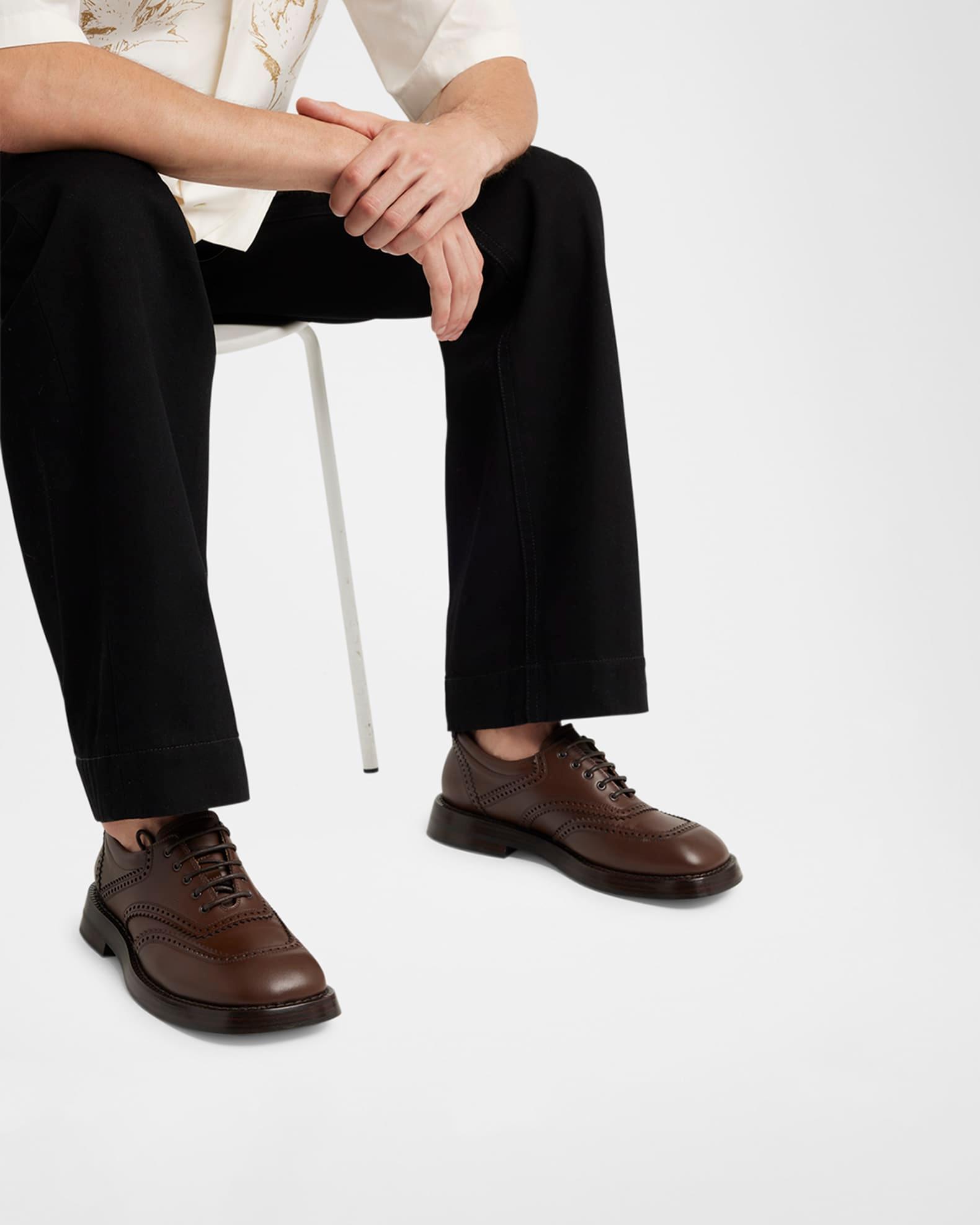 Men's Brogue Leather Oxfords Product Image