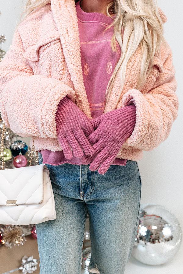 Snowy Afternoon Gloves in Blush Product Image