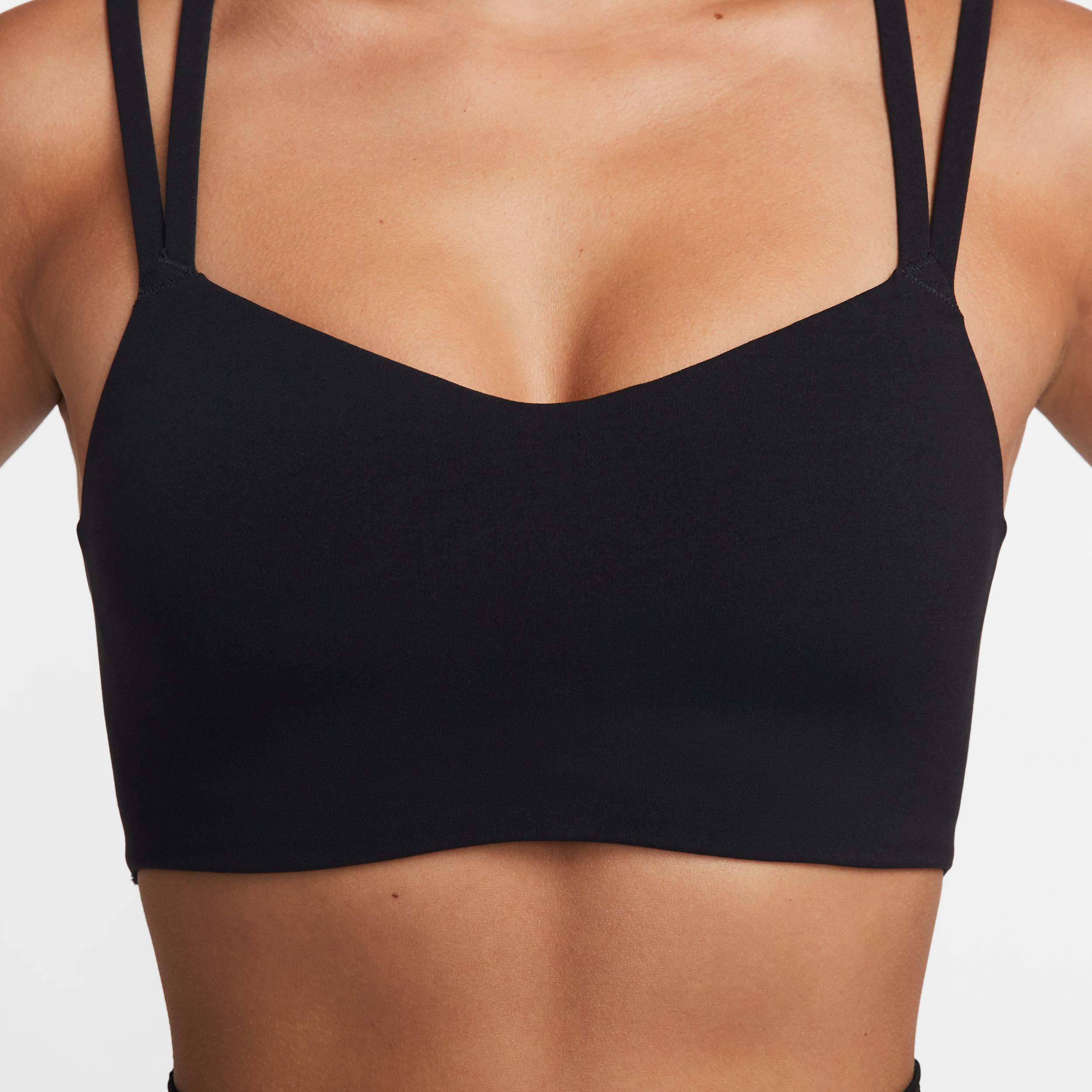 Nike Womens Zenvy Strappy Light-Support Padded Sports Bra | DO6608-010 Product Image