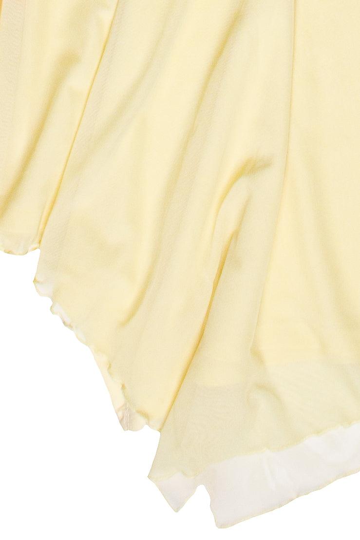 Flower Mesh Hanky Hem Midi Dress Product Image