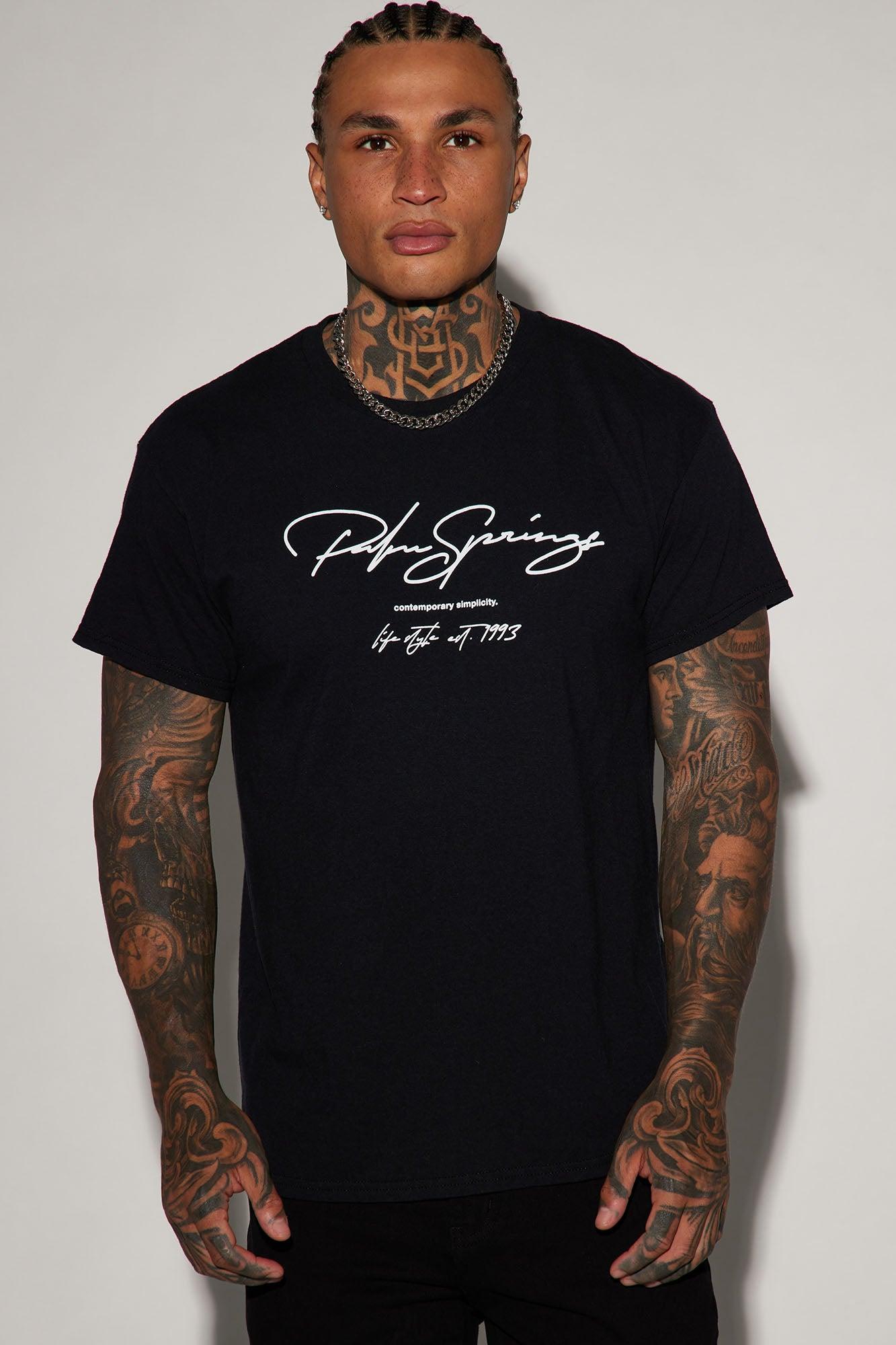 Palm Springs Vibes Short Sleeve Tee - Black Product Image