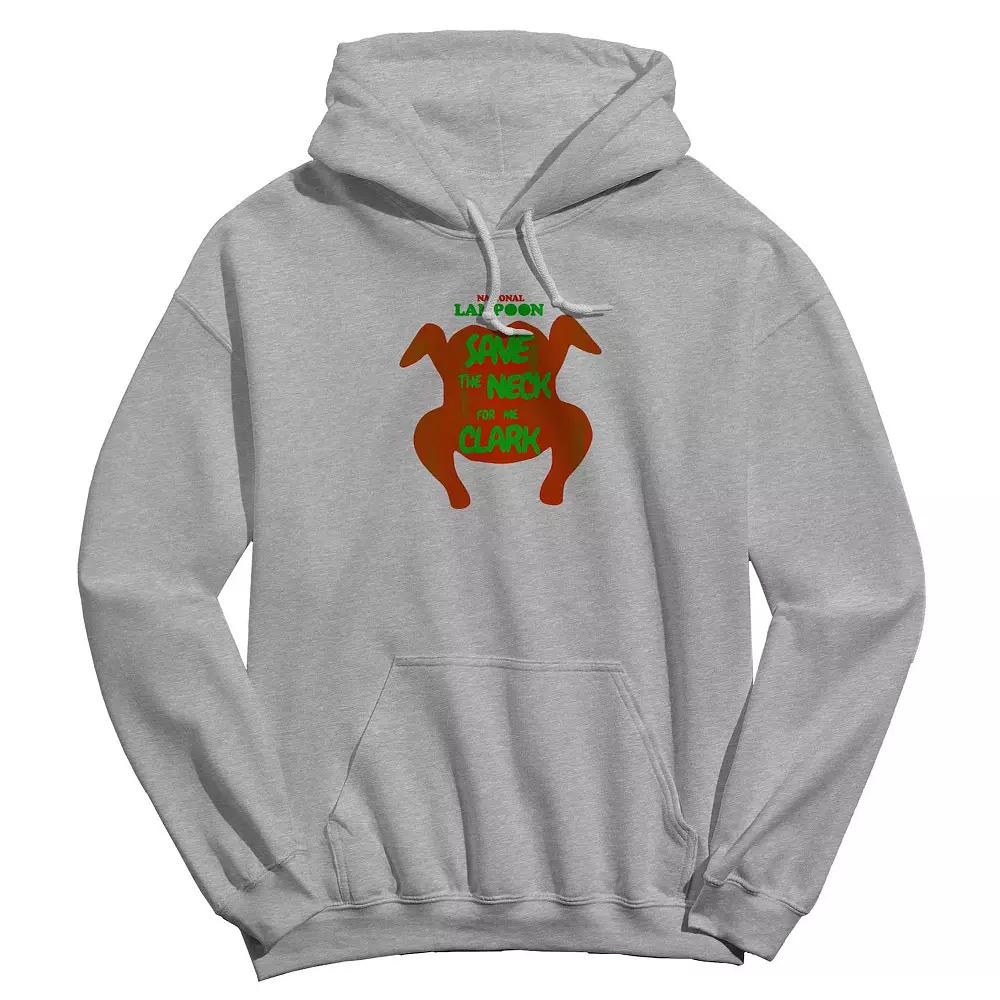 Men's Save The Neck For Me Clark National Lampoon's Christmas Vacation Graphic Hoodie, Size: Small, Sport Gray Product Image