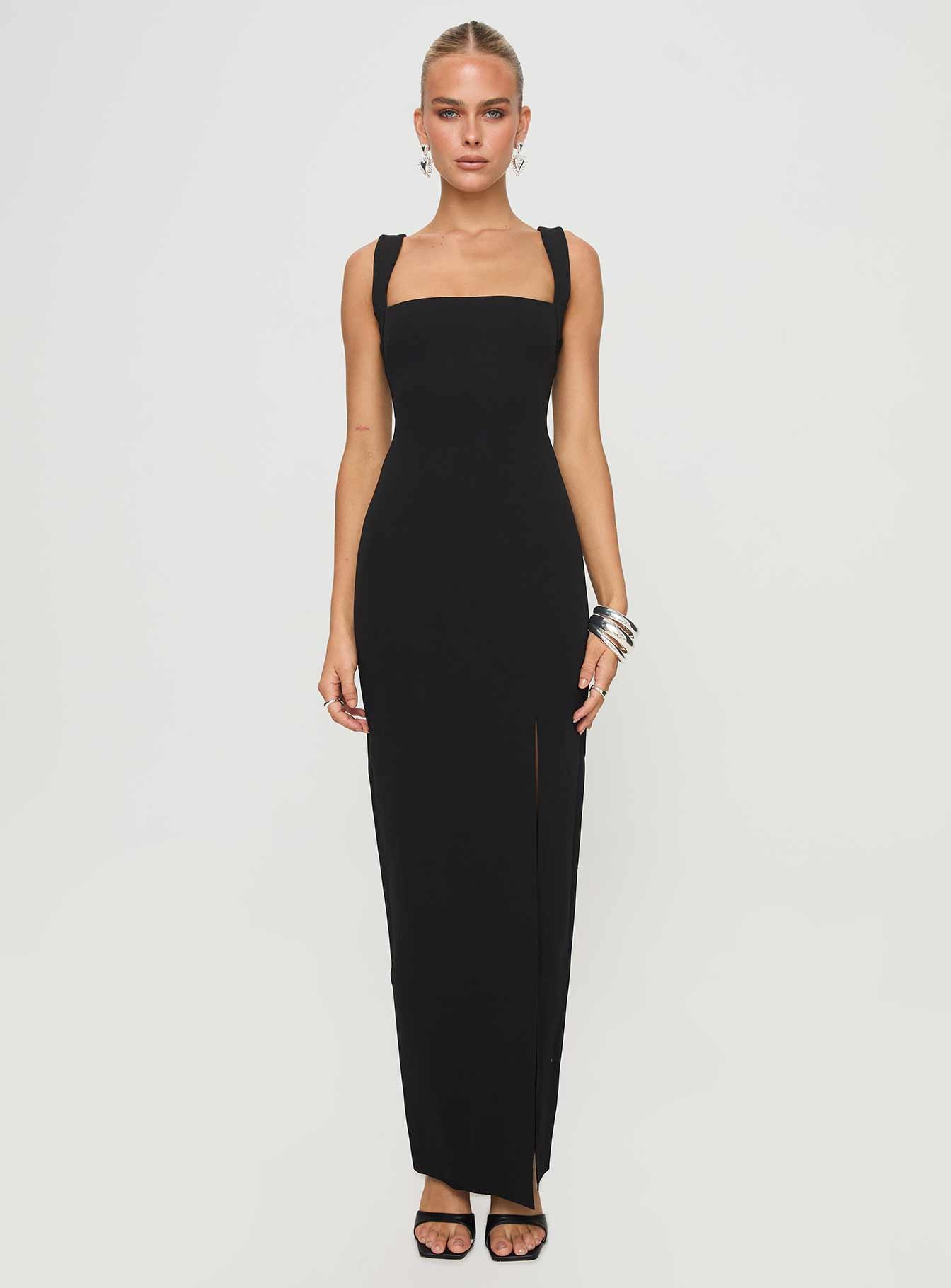 Bombshell Maxi Dress Black Product Image