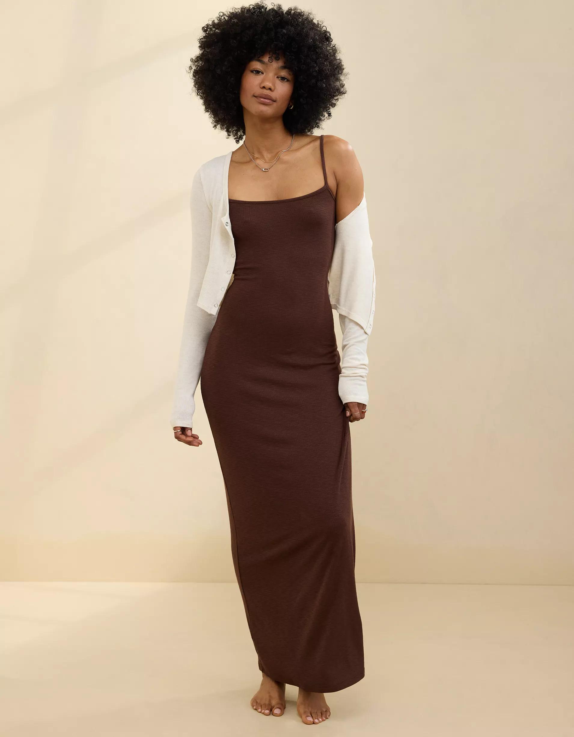 Aerie Real Soft Stretch Bodycon Maxi Dress Product Image