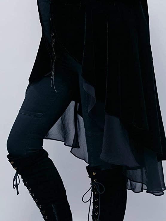 Anh Flirty Ruffle Midi Velvet Kimono Product Image